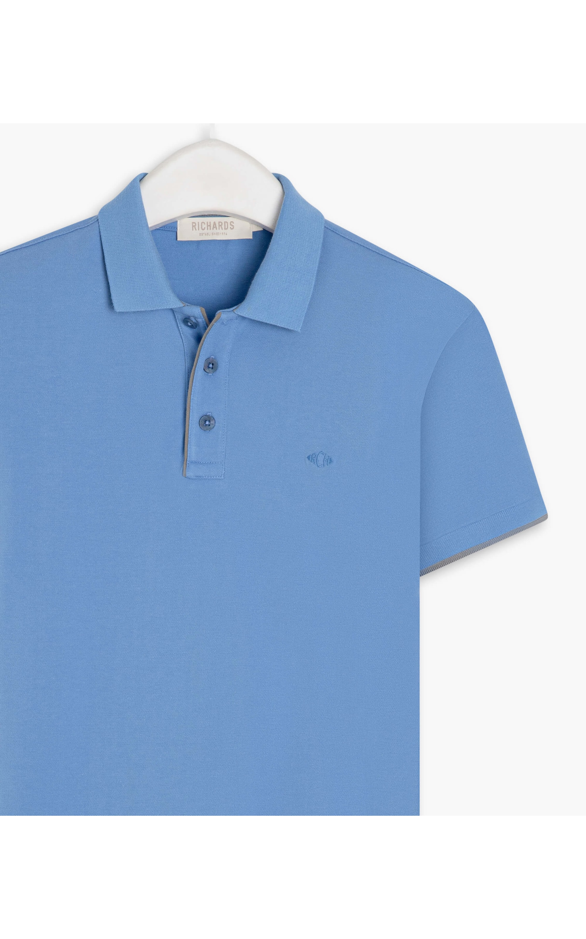 Polo Piquet Premium Frisos Mc Azul Chofer