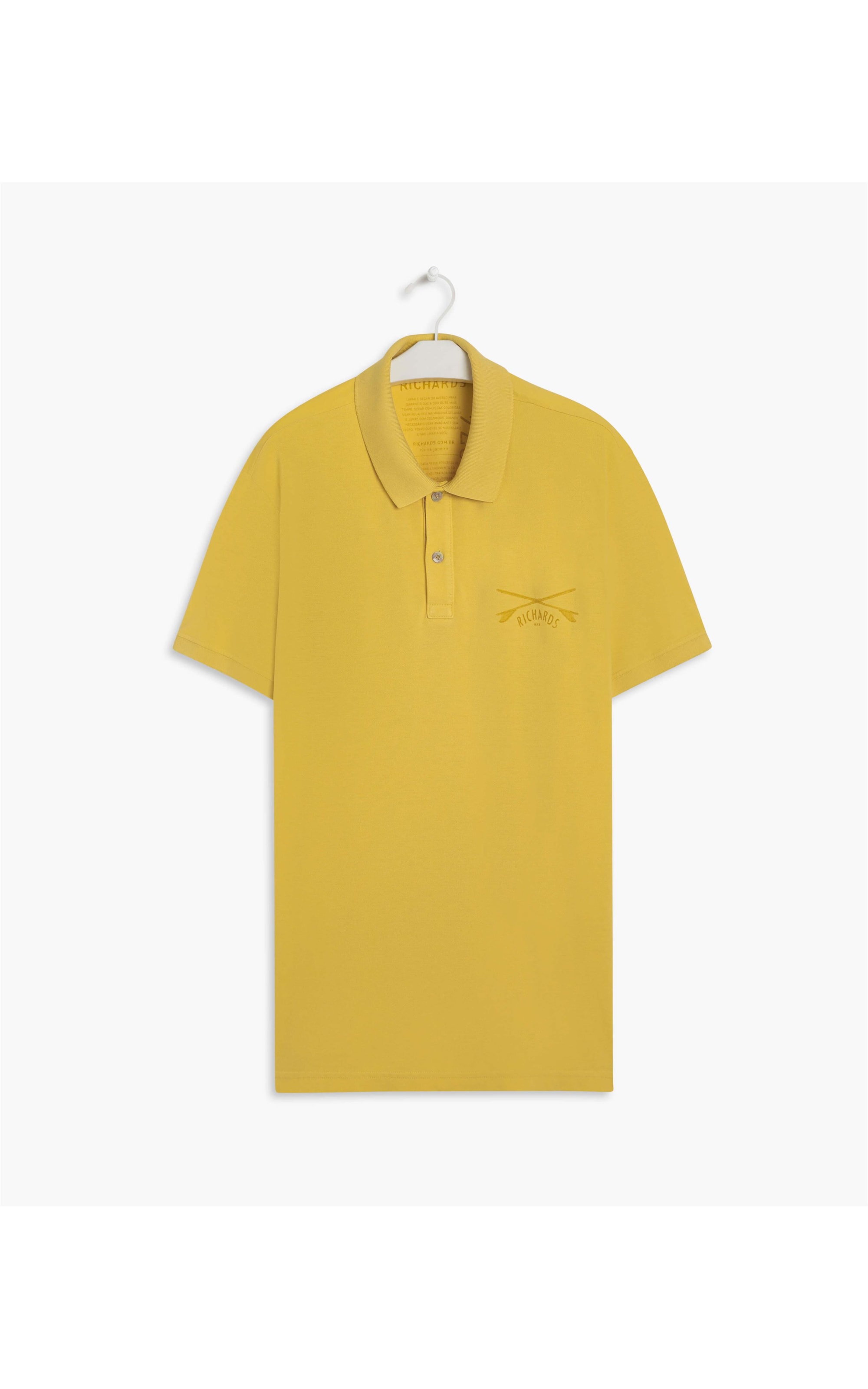 Polo Piquet Richards Prancha Amarelo Claro