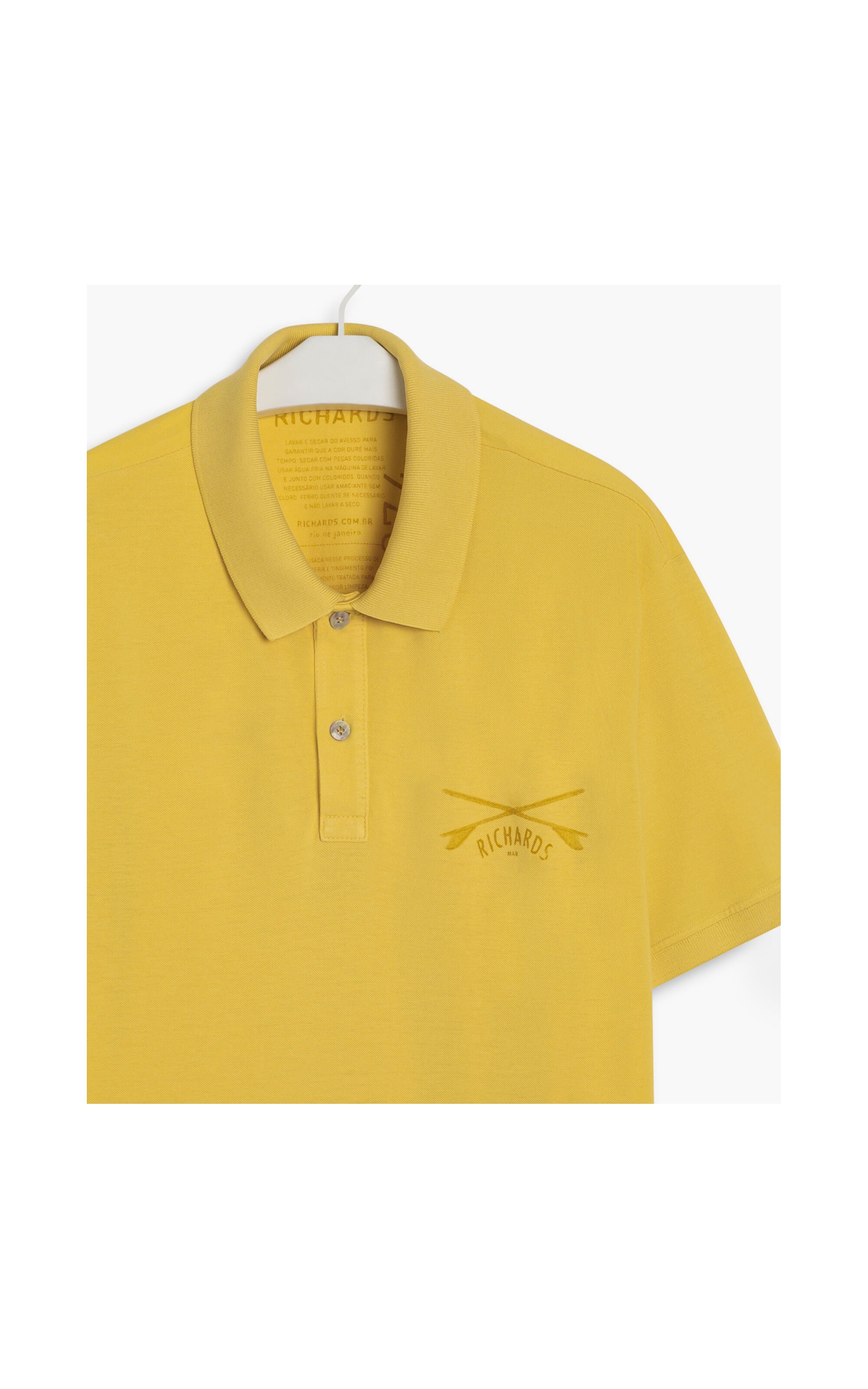 Polo Piquet Richards Prancha Amarelo Claro