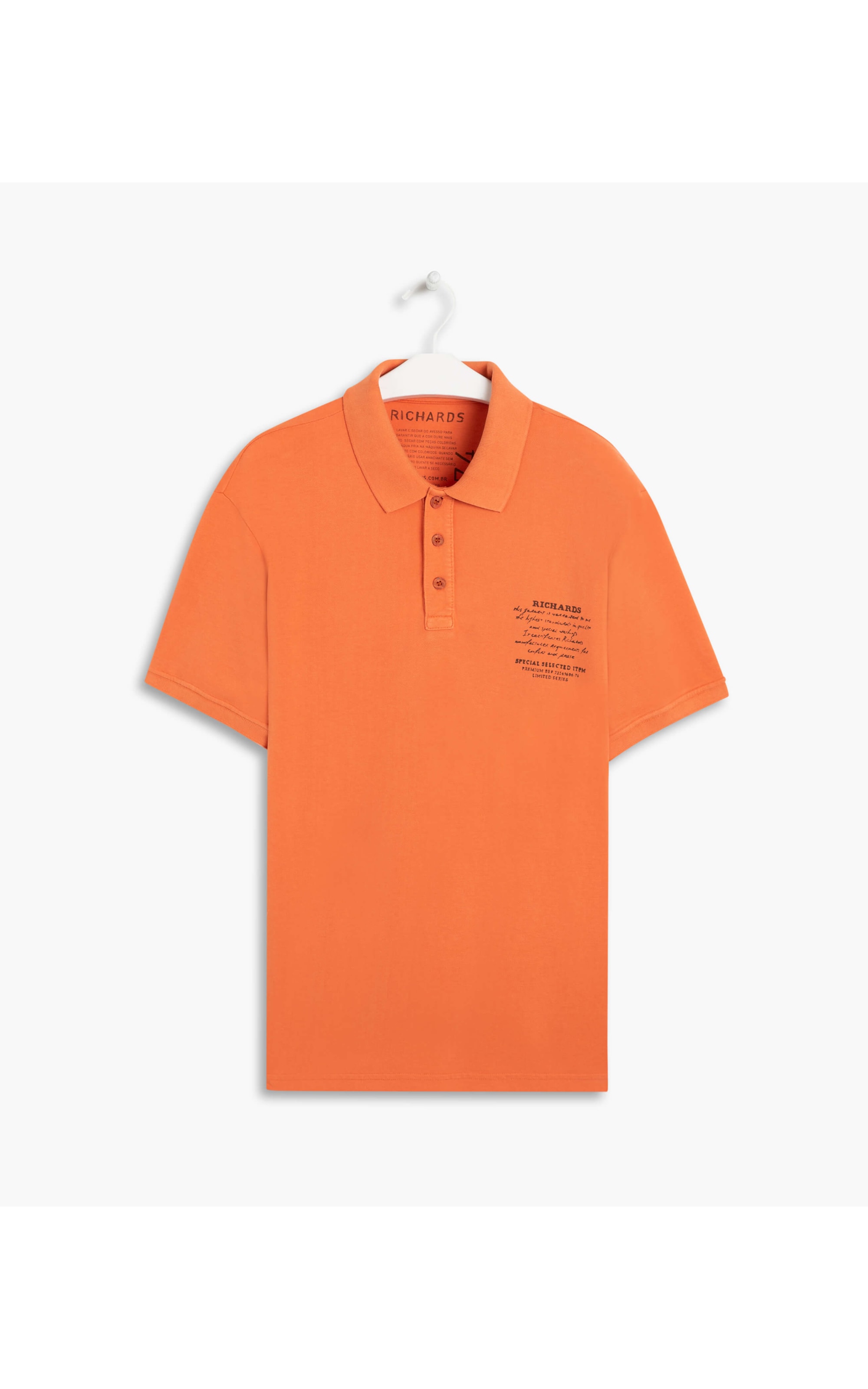 Polo Piquet Richards Texto Mc Laranja