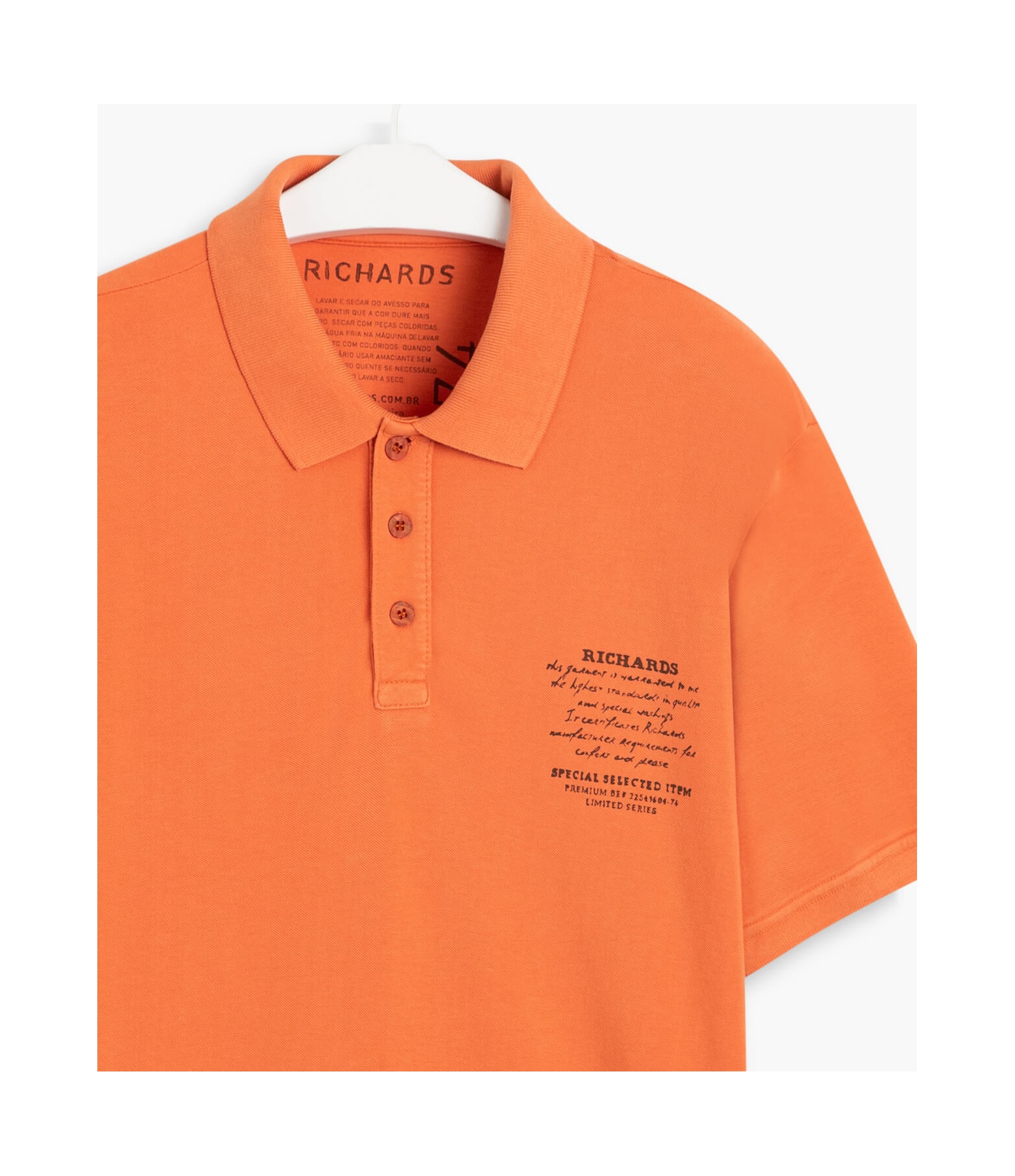Polo Piquet Richards Texto Mc Laranja