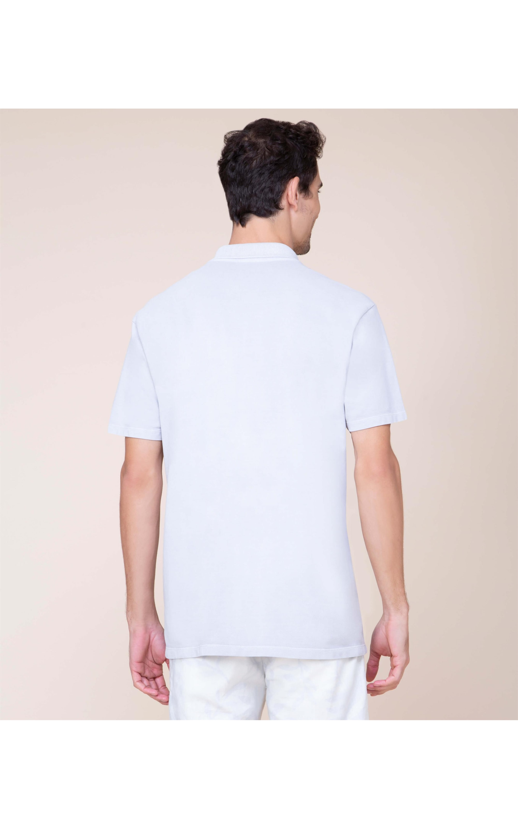  Polo Piquet Stone Com Bolso Cinza Claro