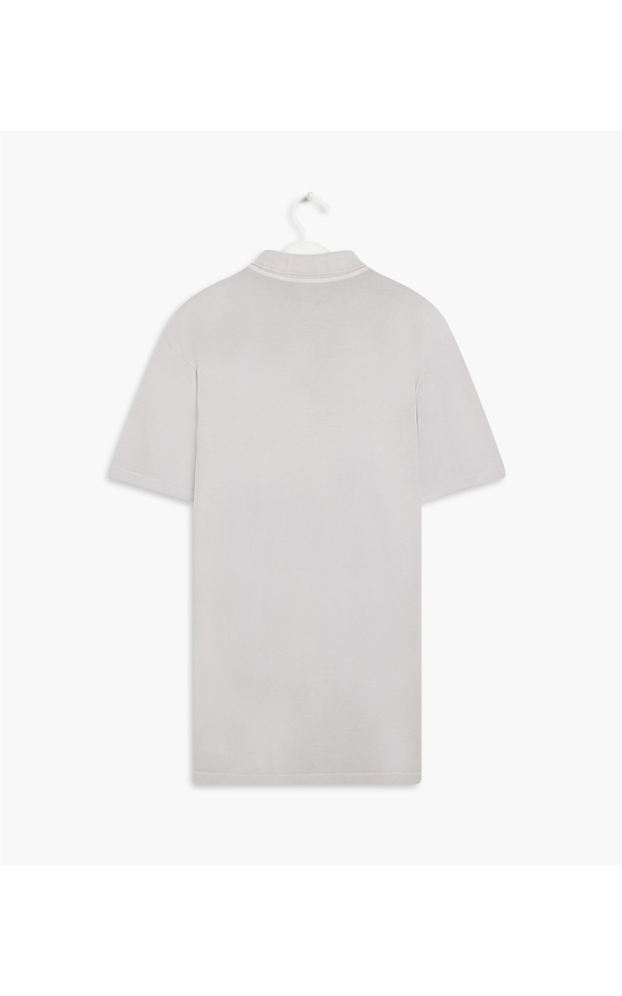 Polo Piquet Stone Com Bolso Cinza Claro