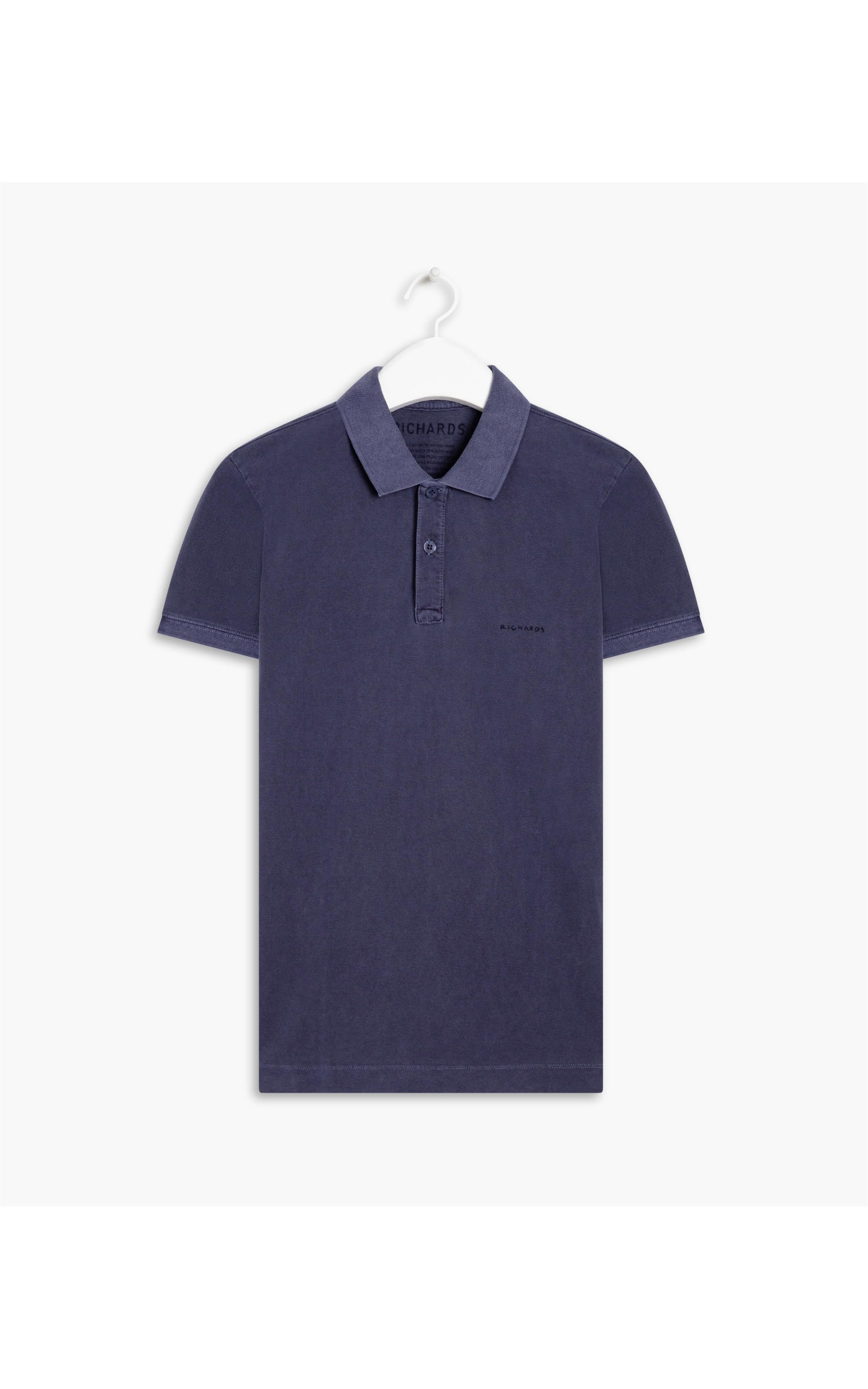 Polo Piquet Stone Mc Azul Jeans