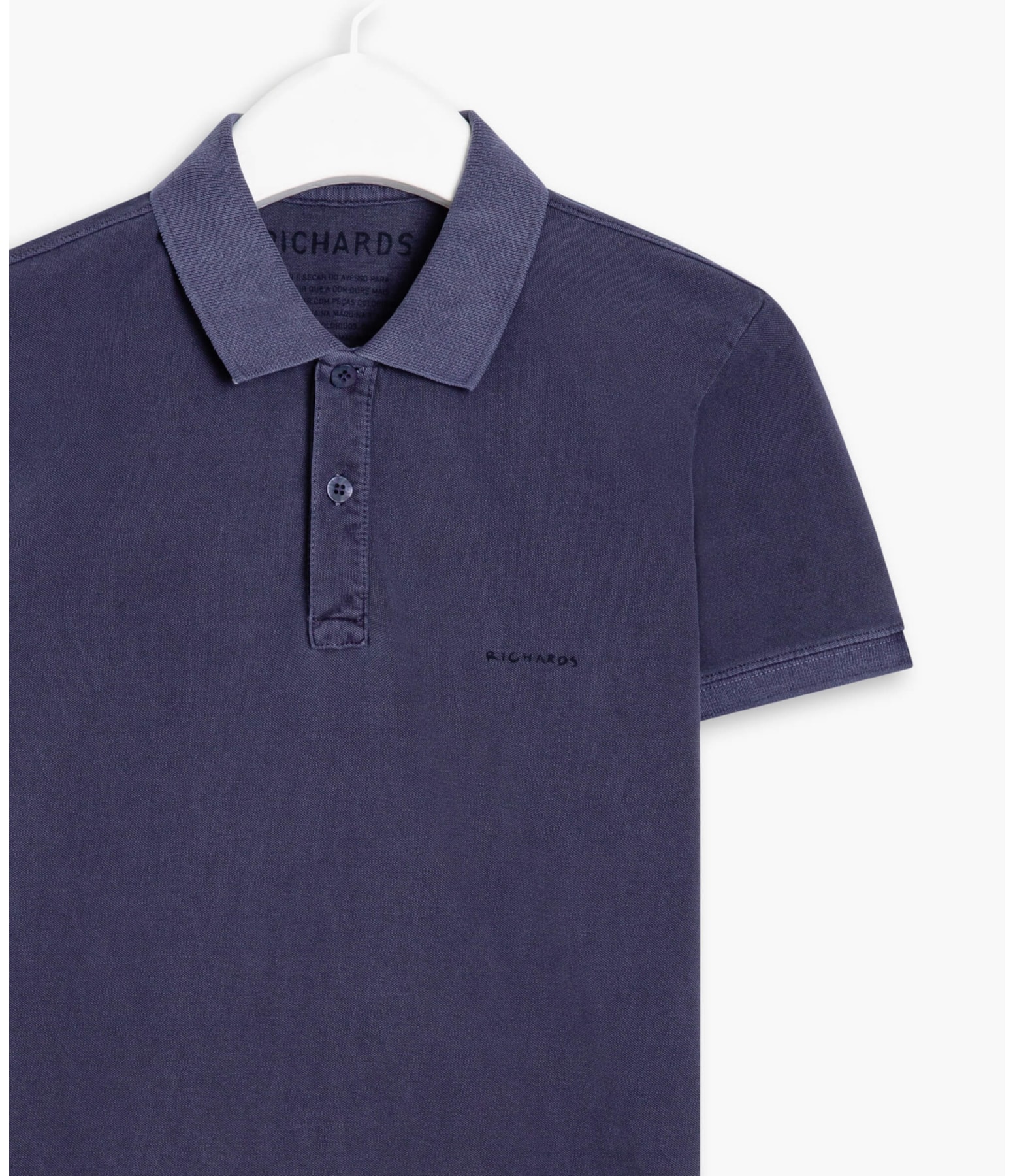 Polo Piquet Stone Mc Azul Jeans