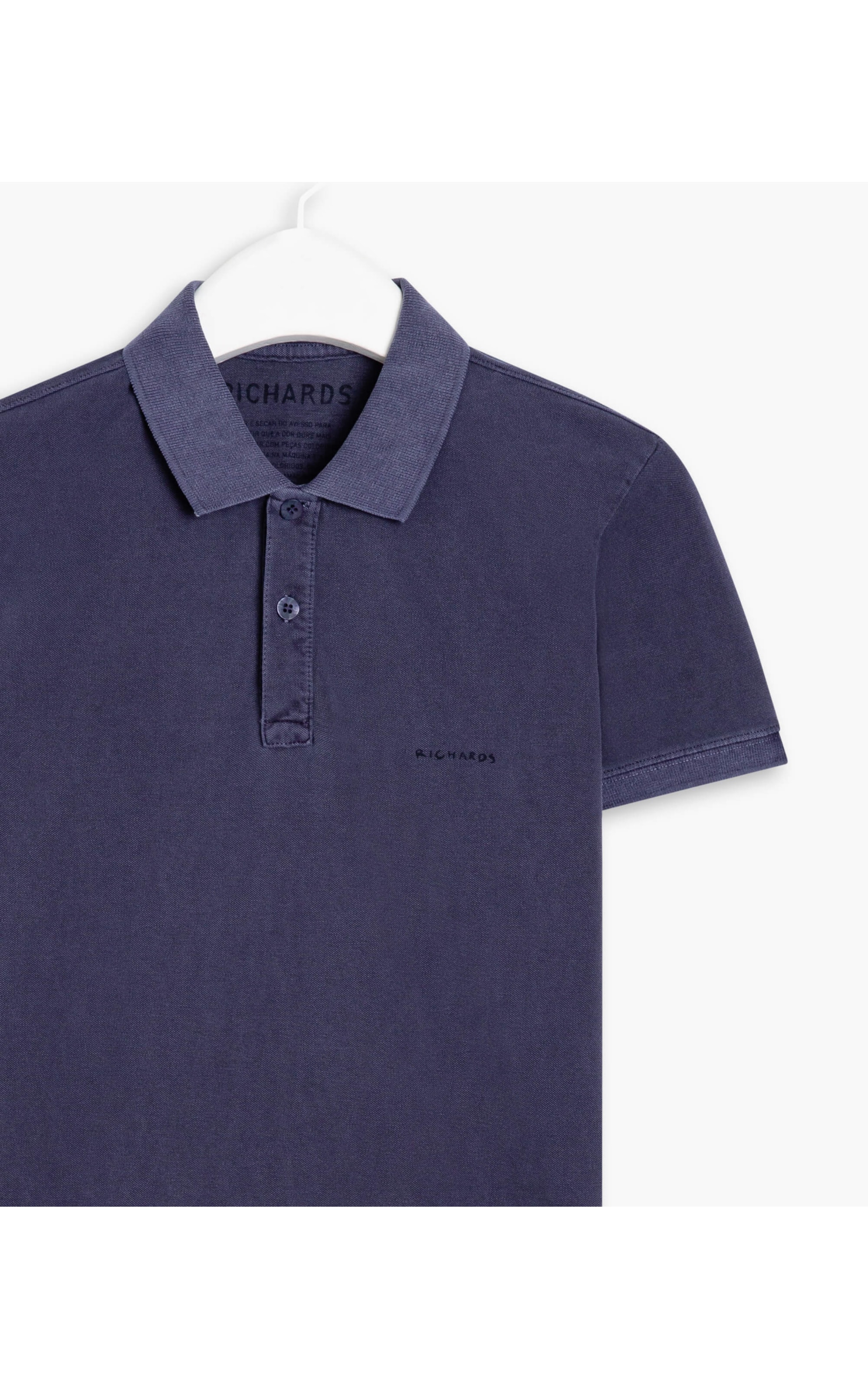 Polo Piquet Stone Mc Azul Jeans