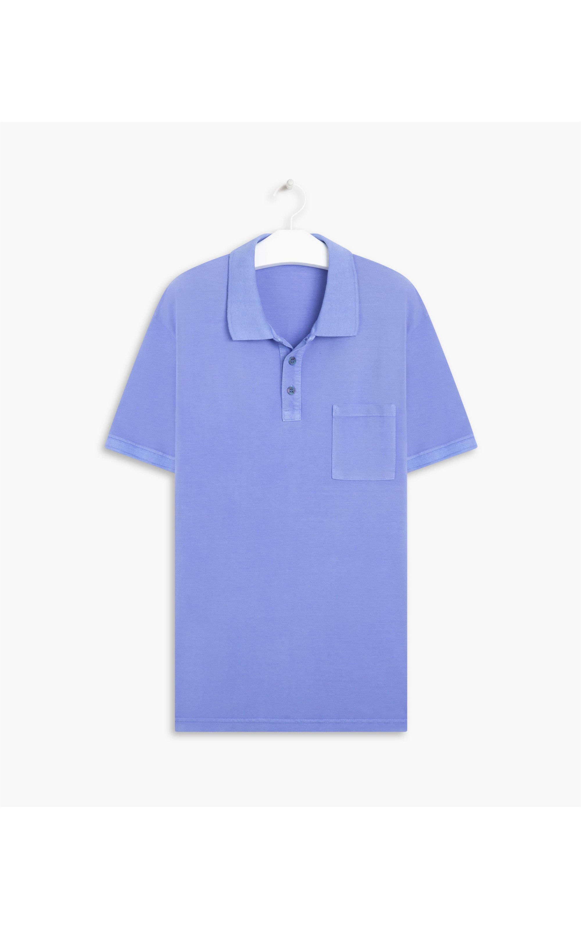 Polo Piquet Stone Pocket Azul Bic