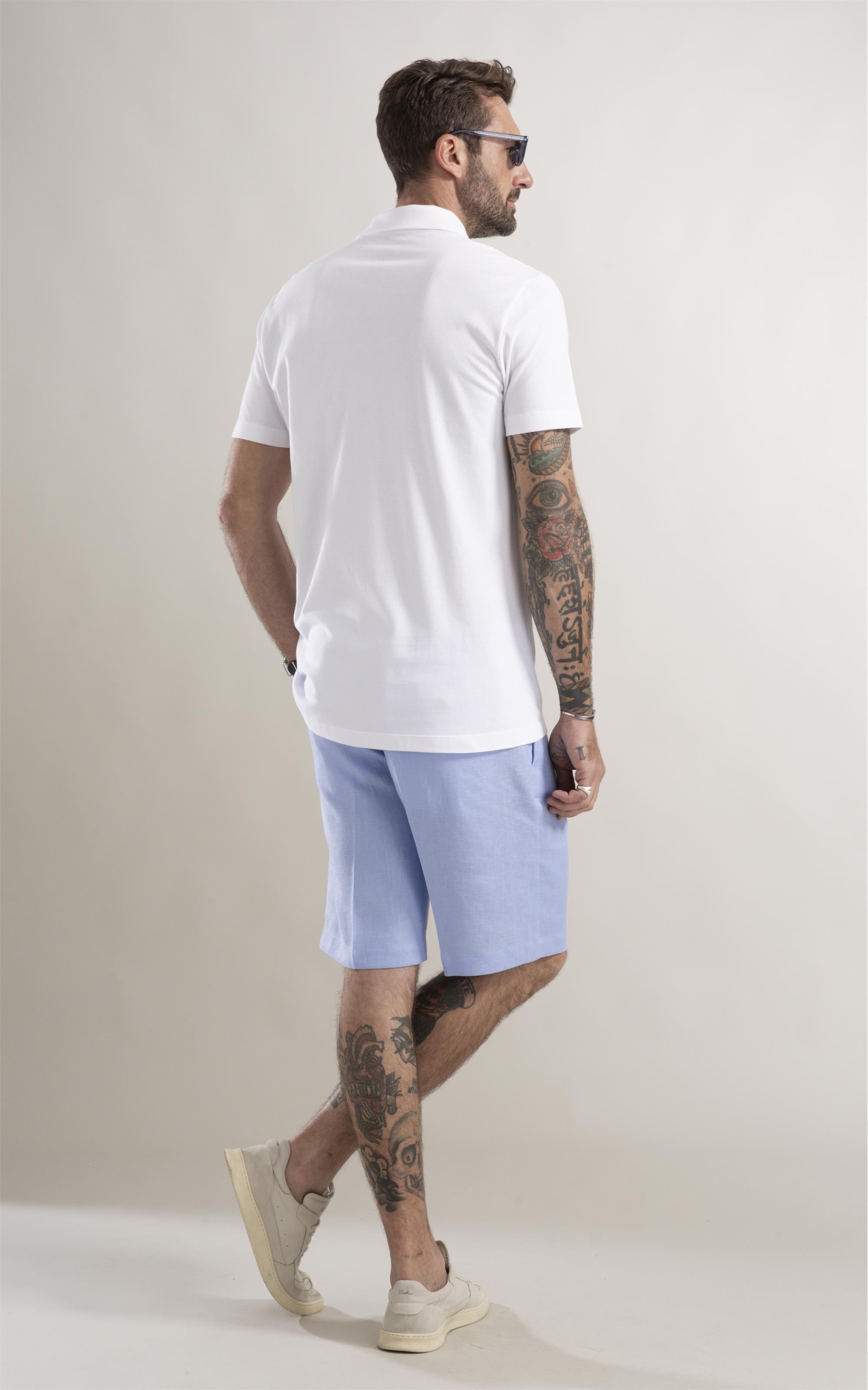 Polo Piquet Surfista Bordado Branco