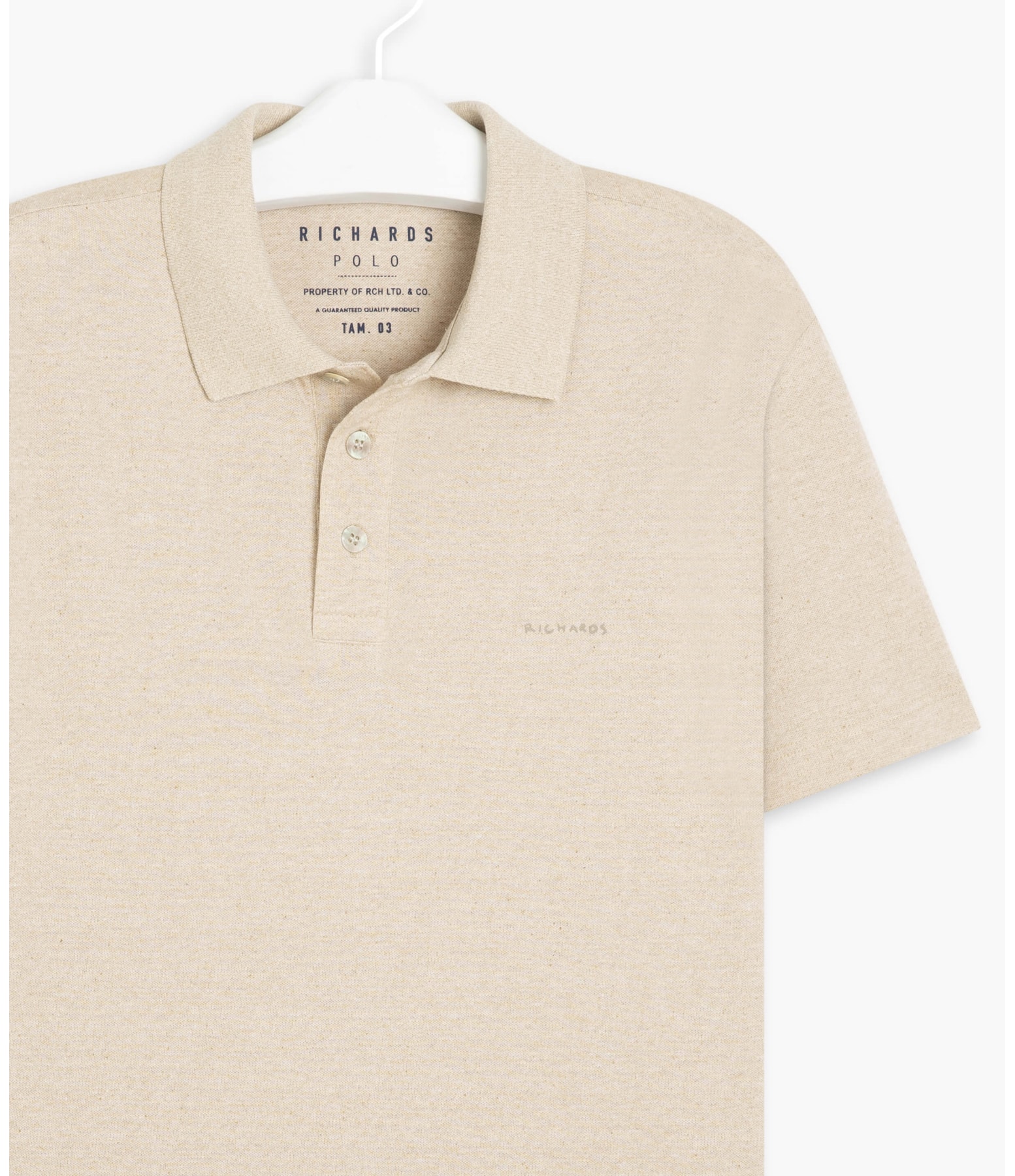Polo Piquet Terra Mc Natural