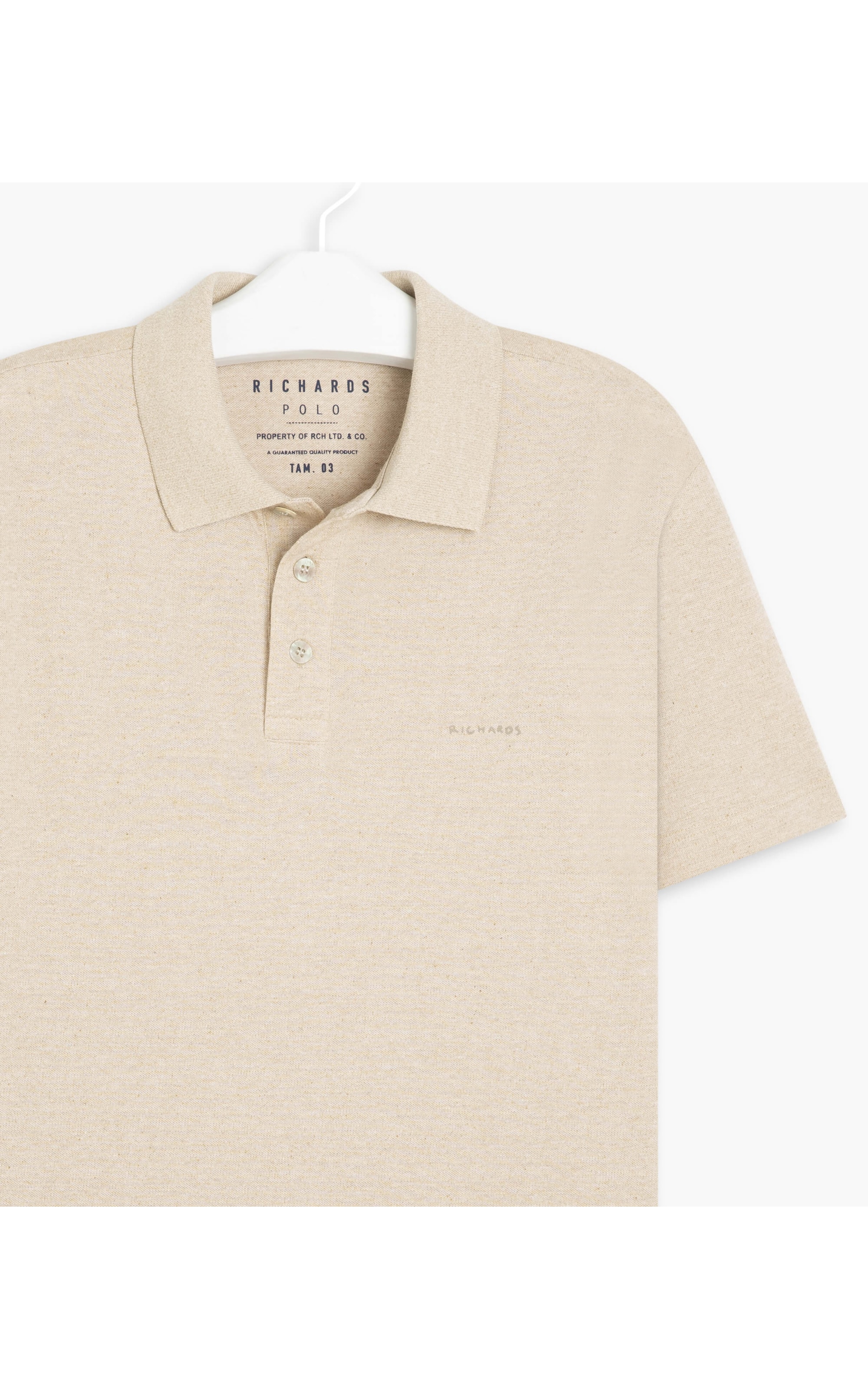 Polo Piquet Terra Mc Natural