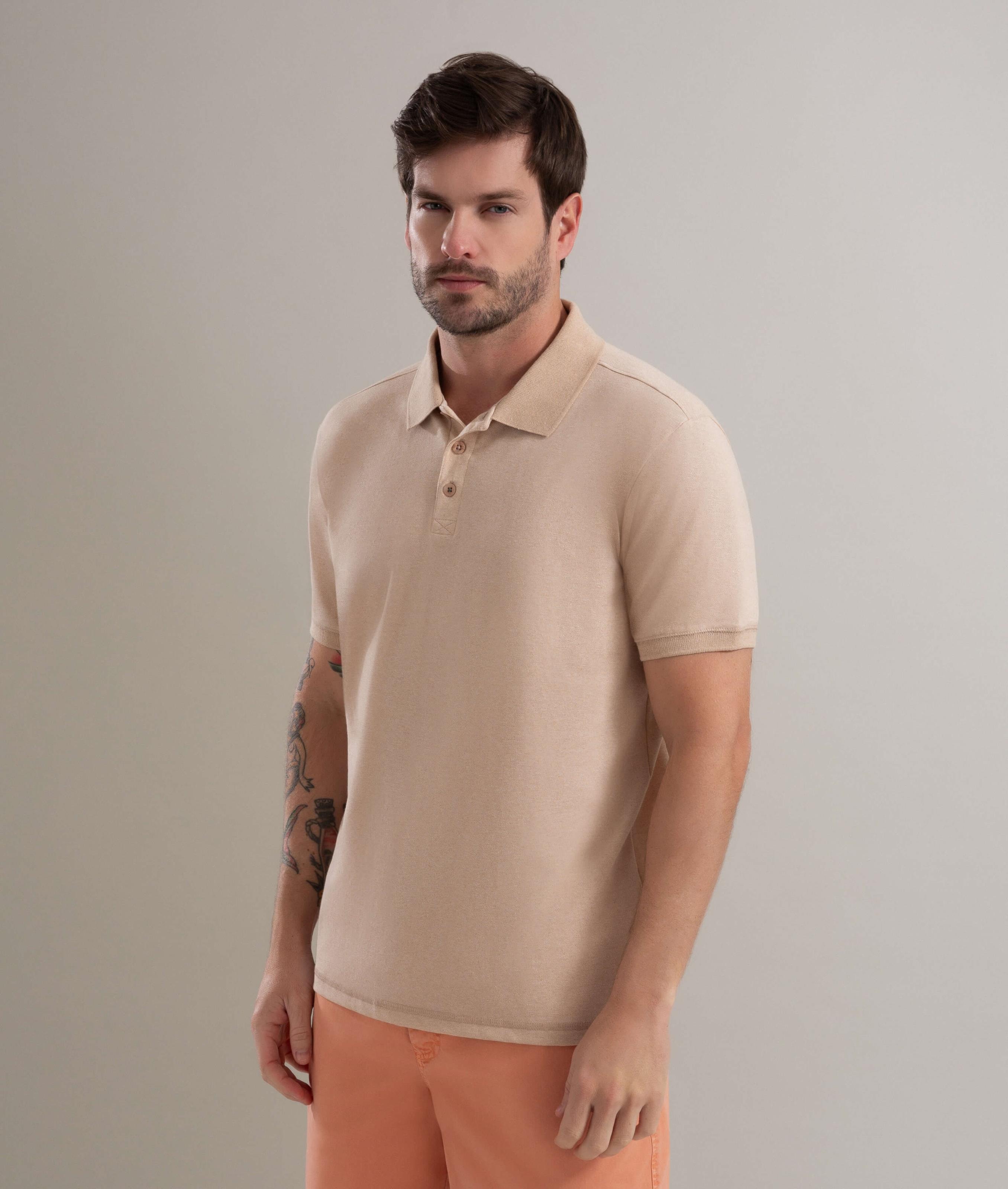 Polo Piquet Terra New Mc Natural