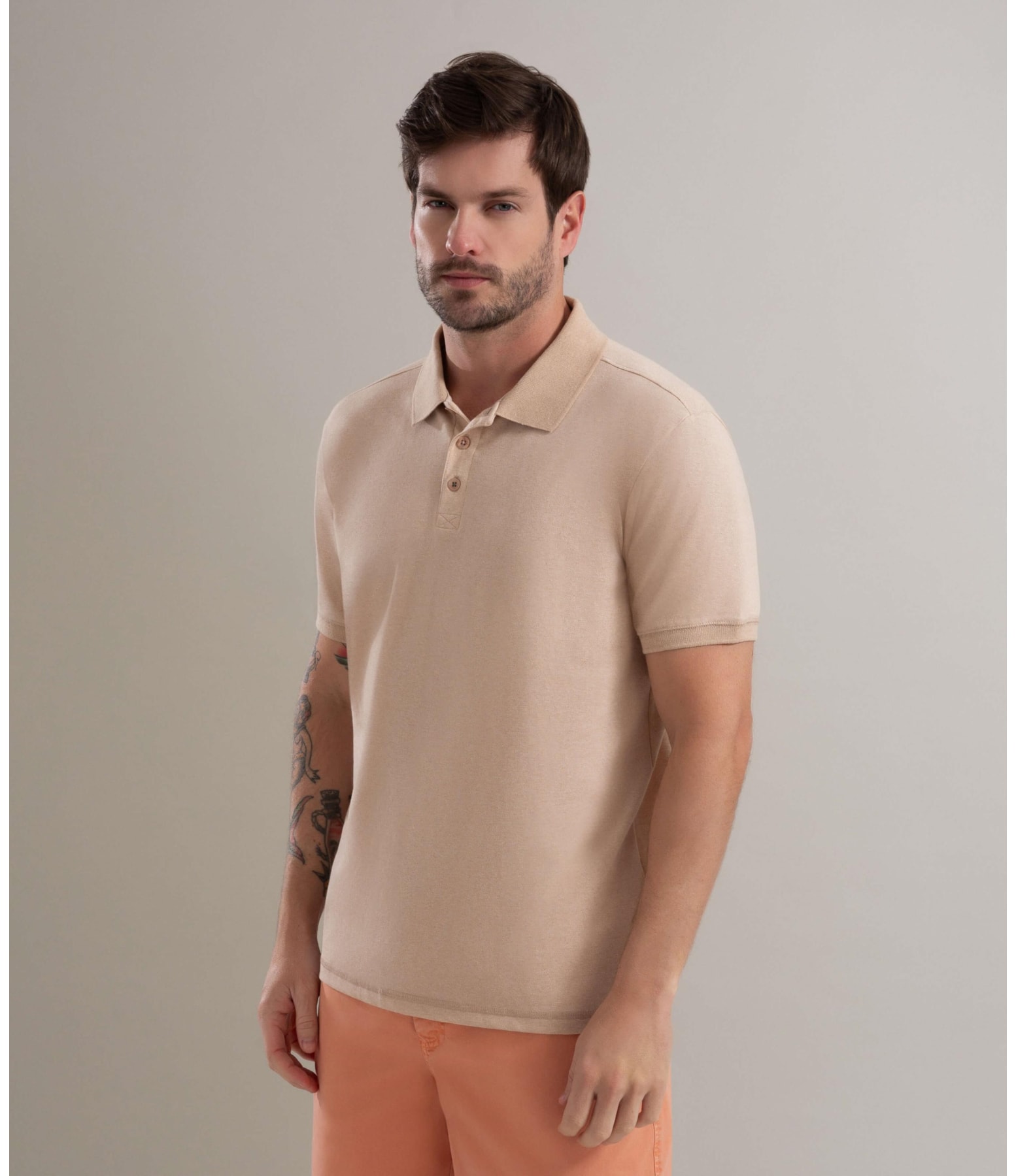 Polo Piquet Terra New Mc Natural