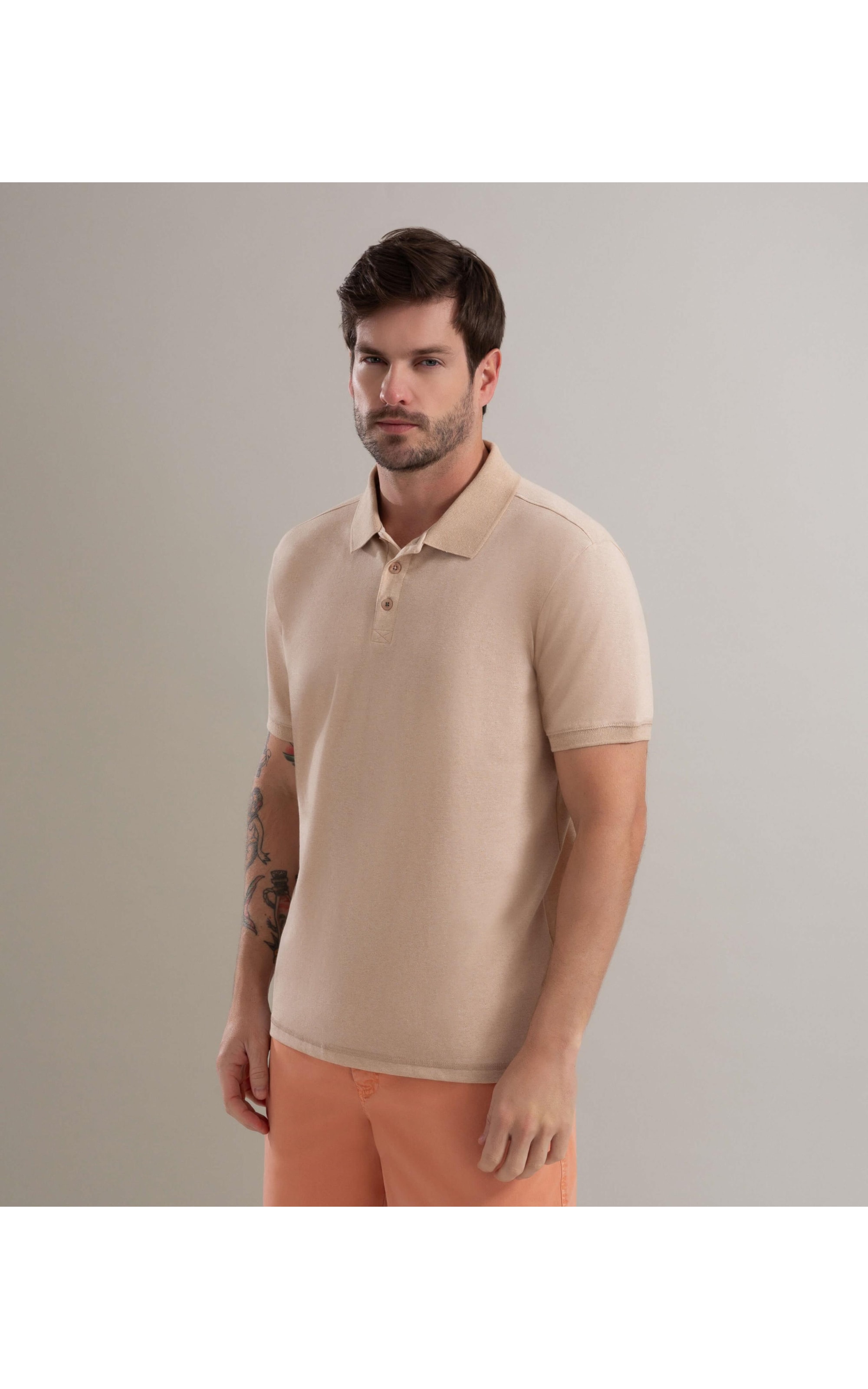 Polo Piquet Terra New Mc Natural