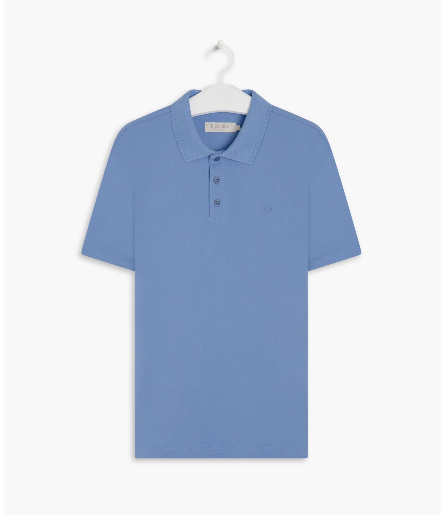 Polo Piquet Texture Azul Chofer