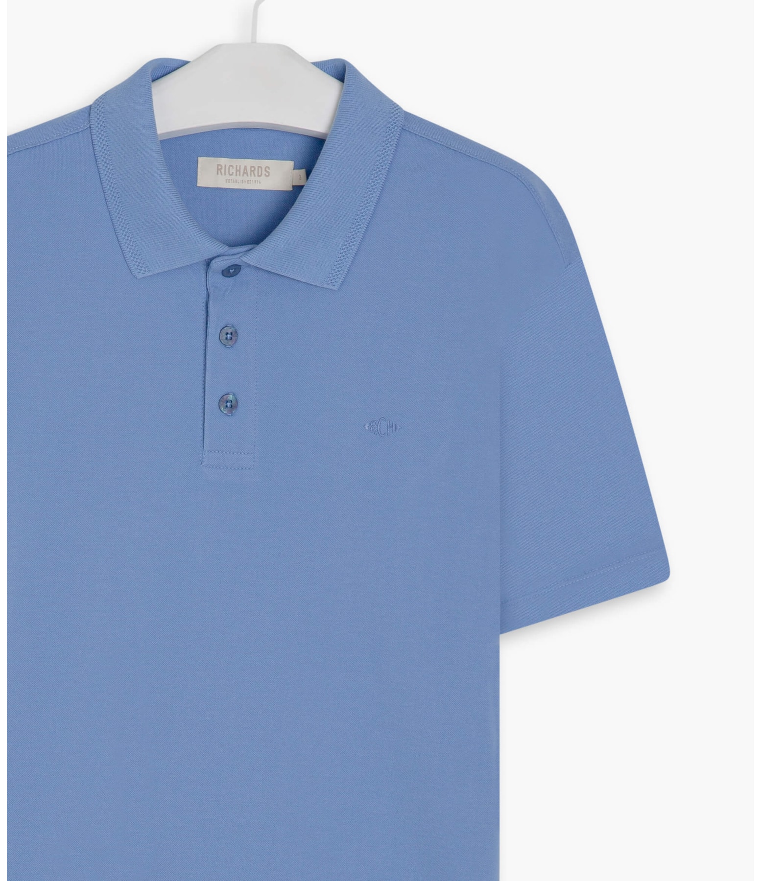 Polo Piquet Texture Azul Chofer