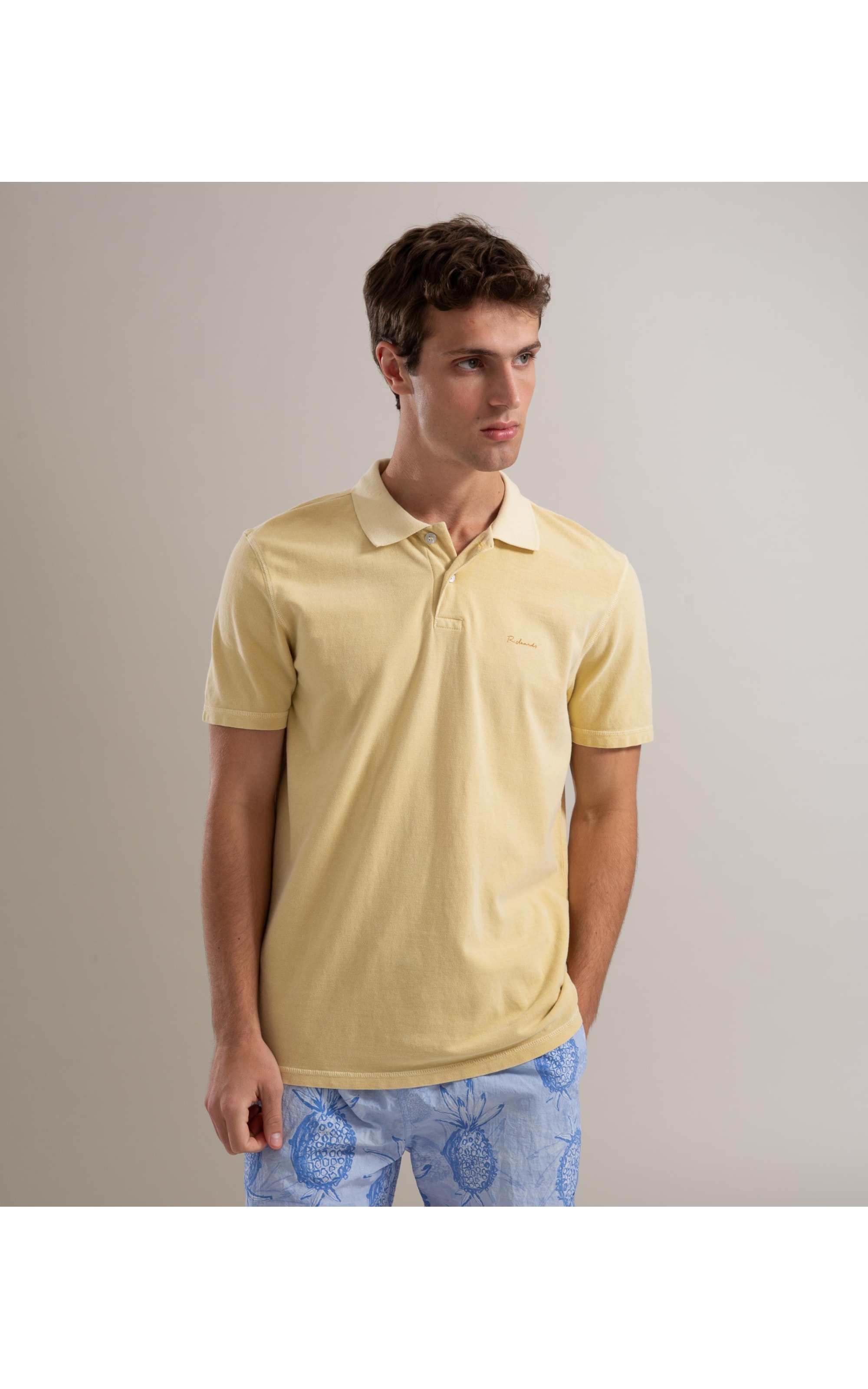 Polo Piquet Washed Amarelo
