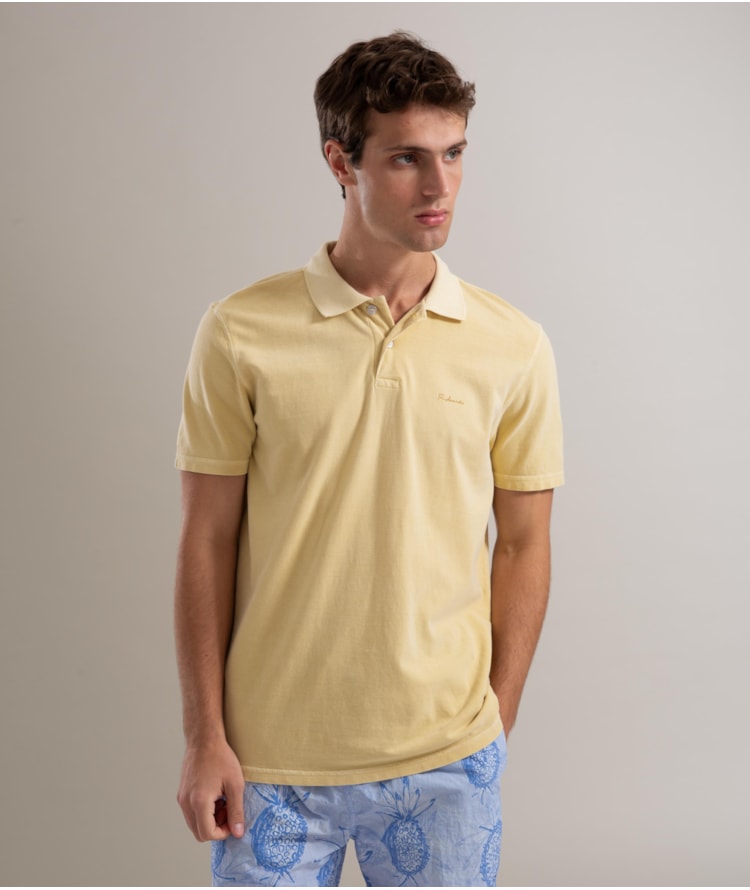 Polo Piquet Washed Amarelo