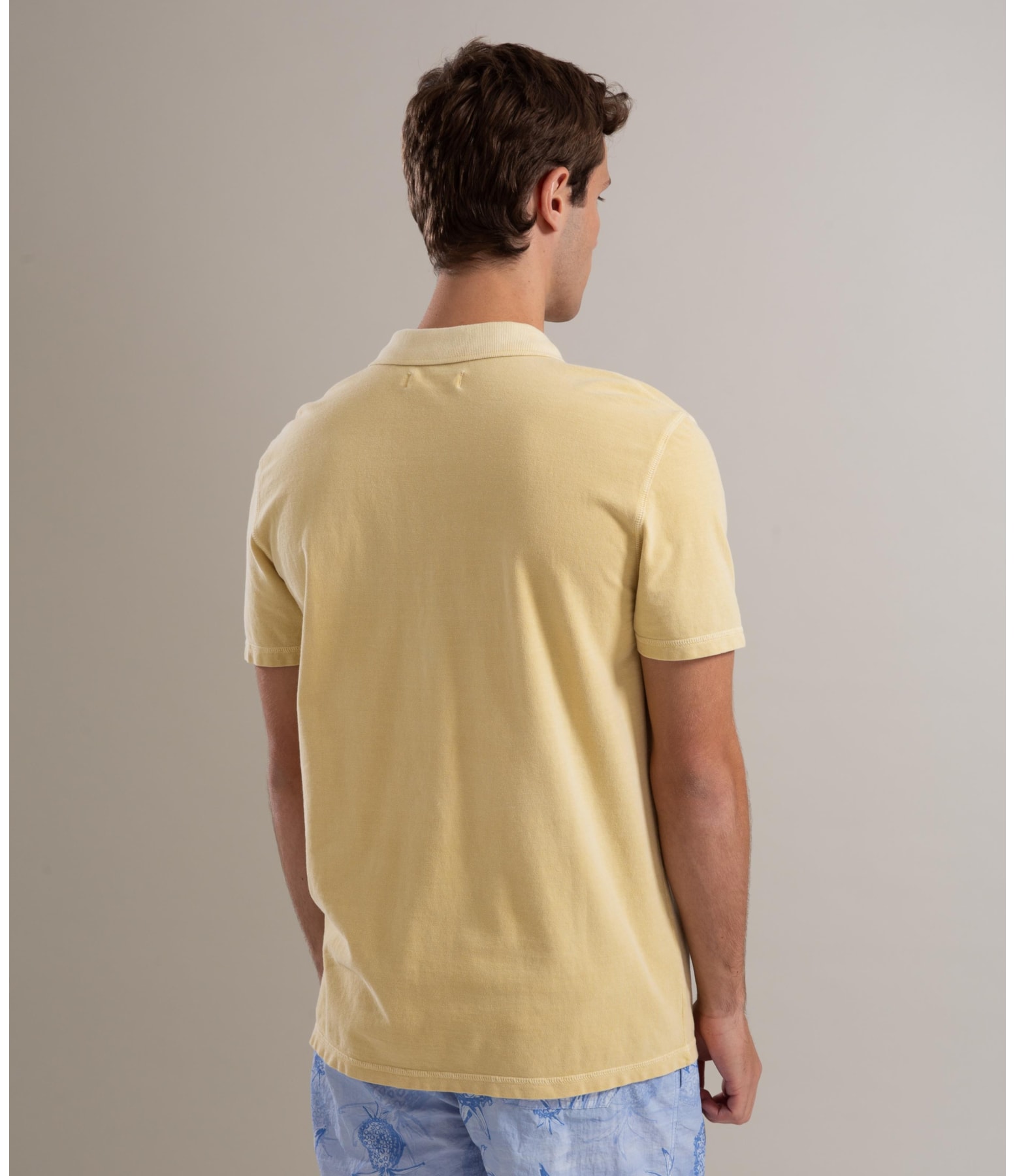 Polo Piquet Washed Amarelo