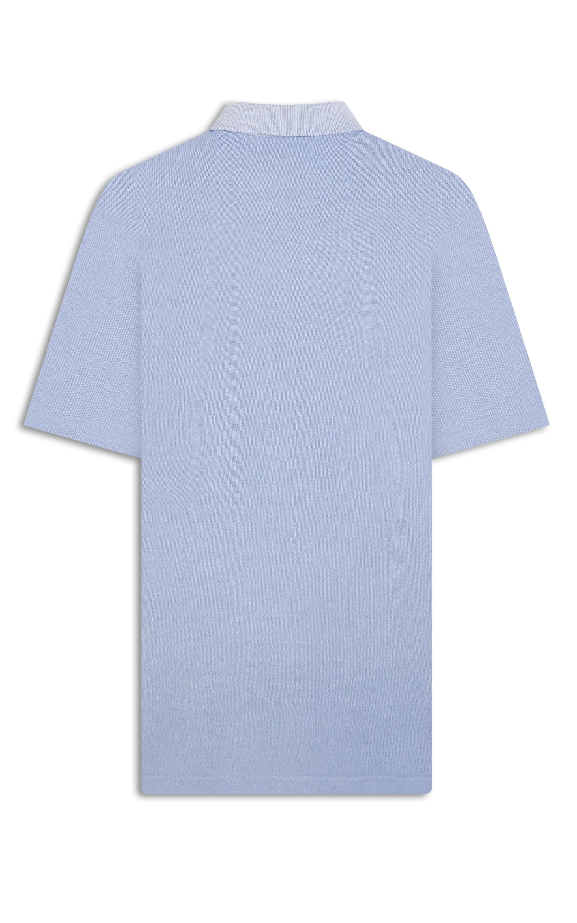 Polo Piquet Washed Azul Claro
