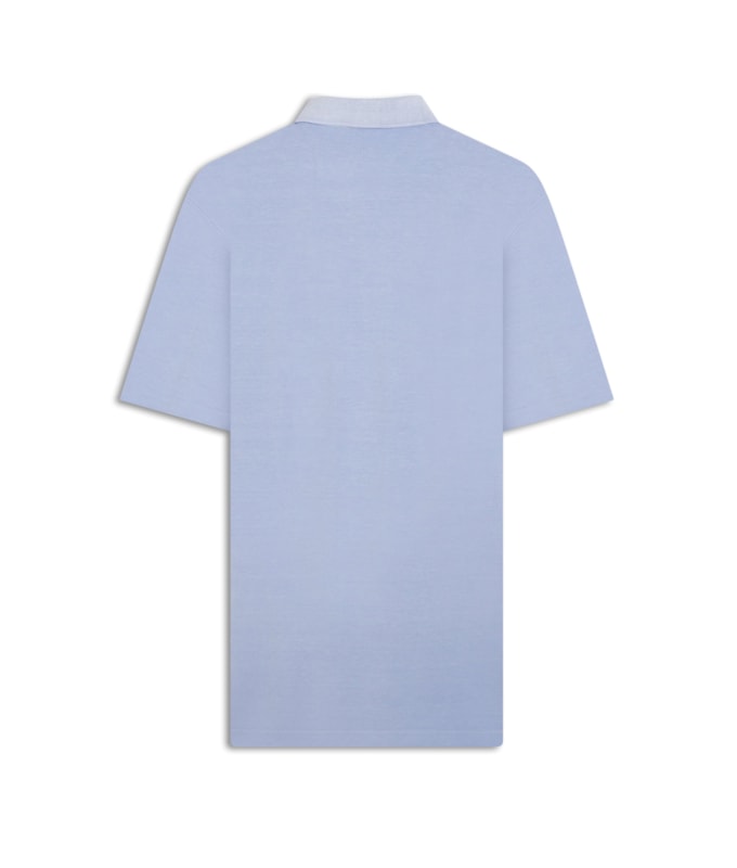 Polo Piquet Washed Azul Claro