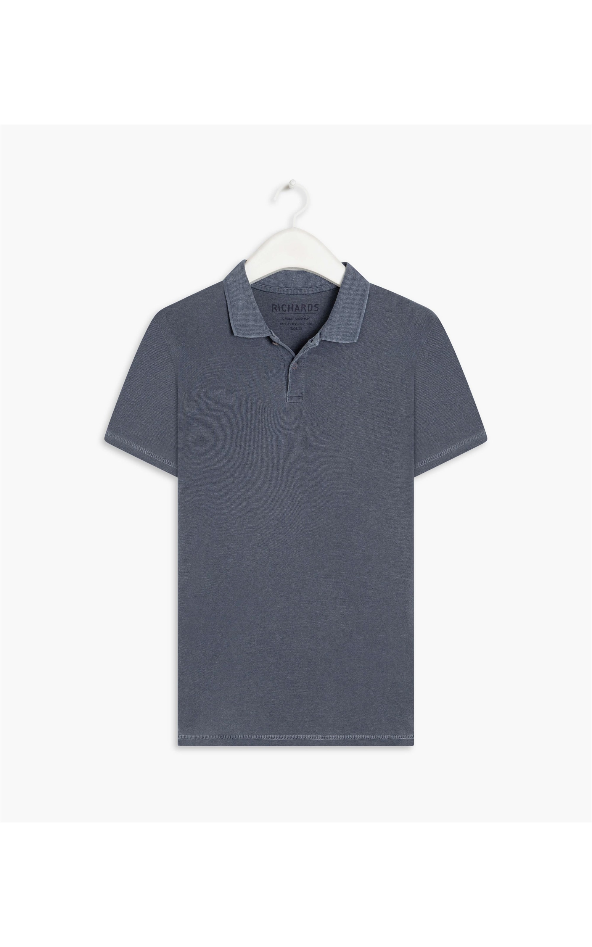 Polo Piquet Washed Dark Navy