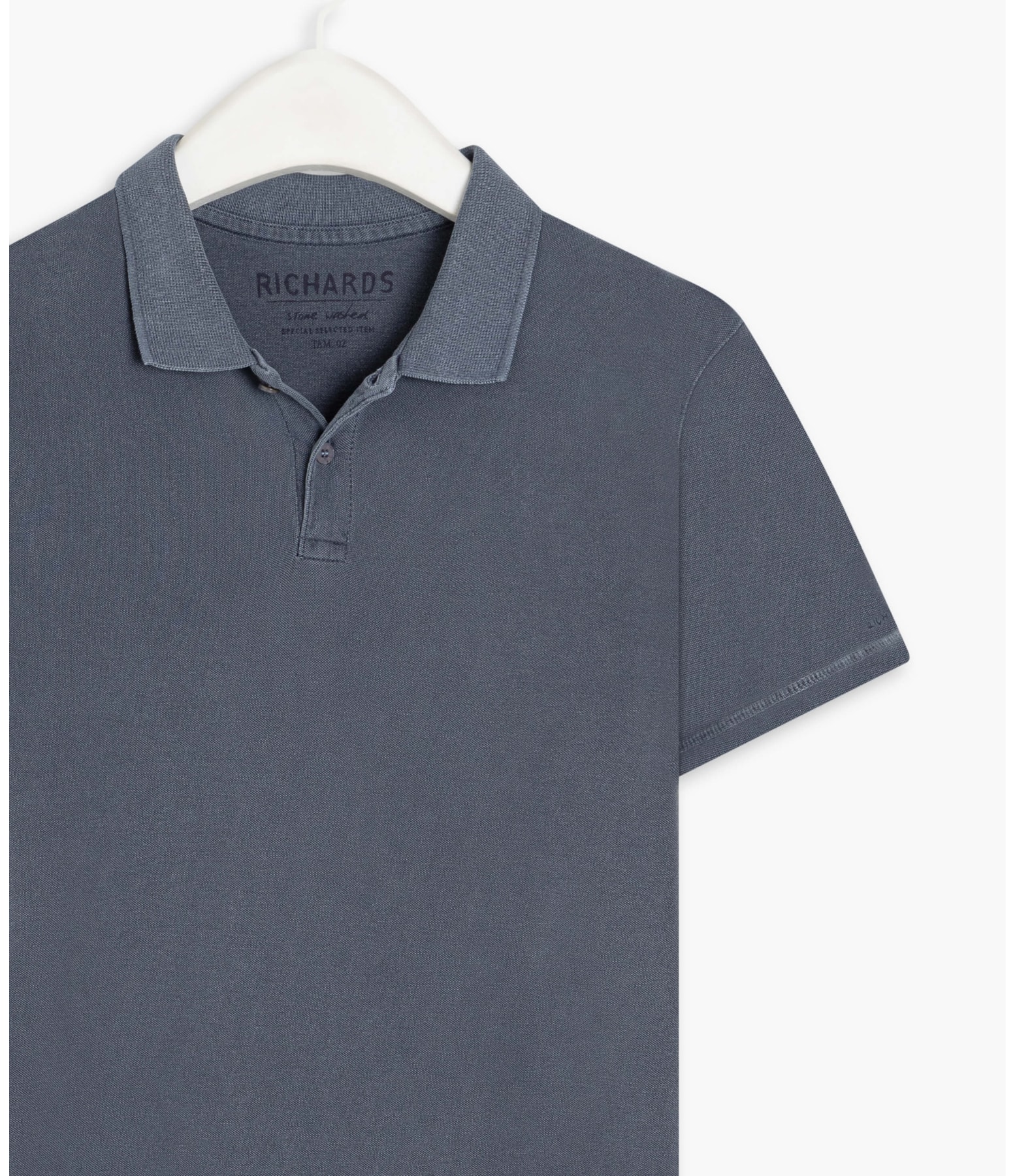 Polo Piquet Washed Dark Navy