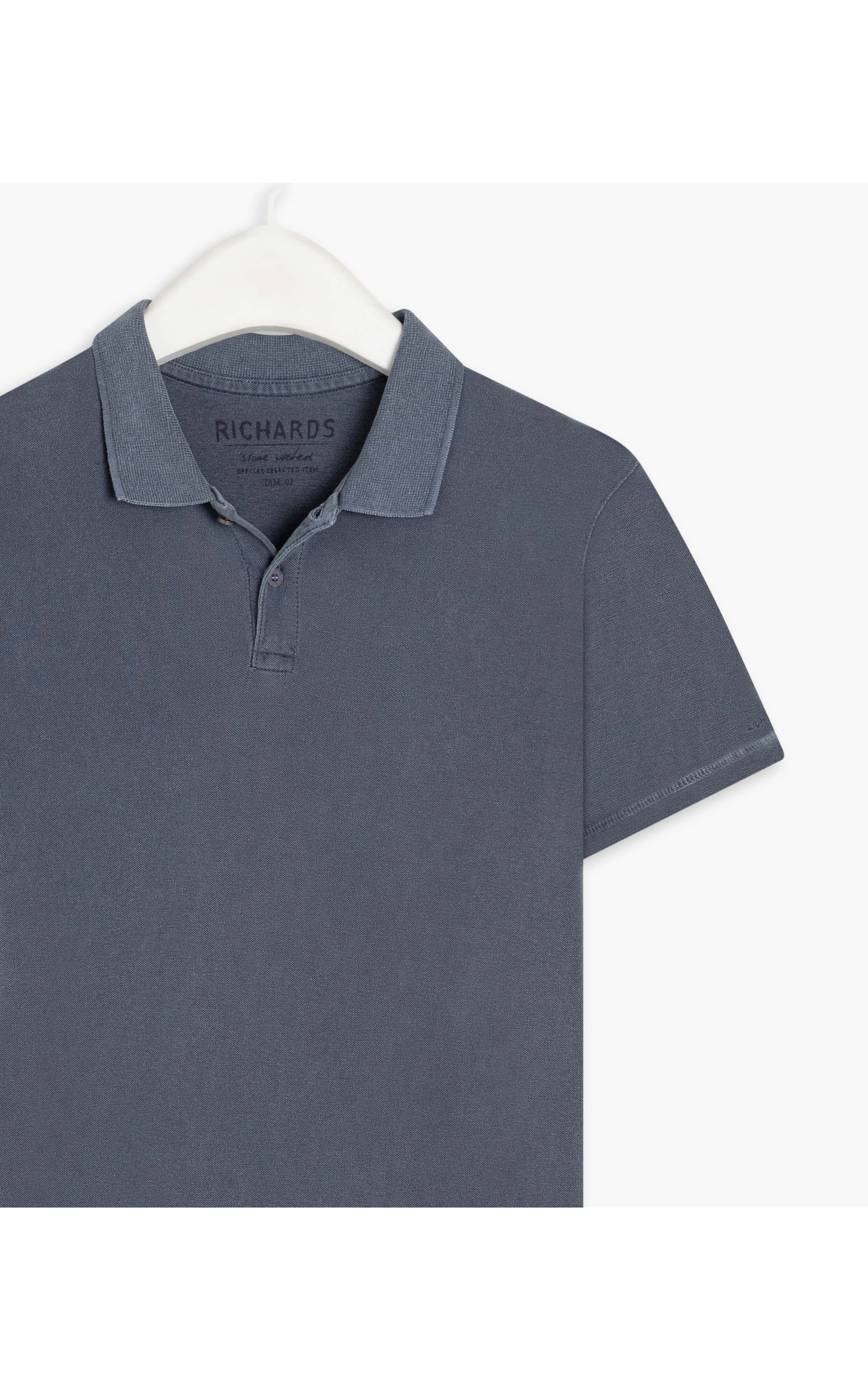 Polo Piquet Washed Dark Navy