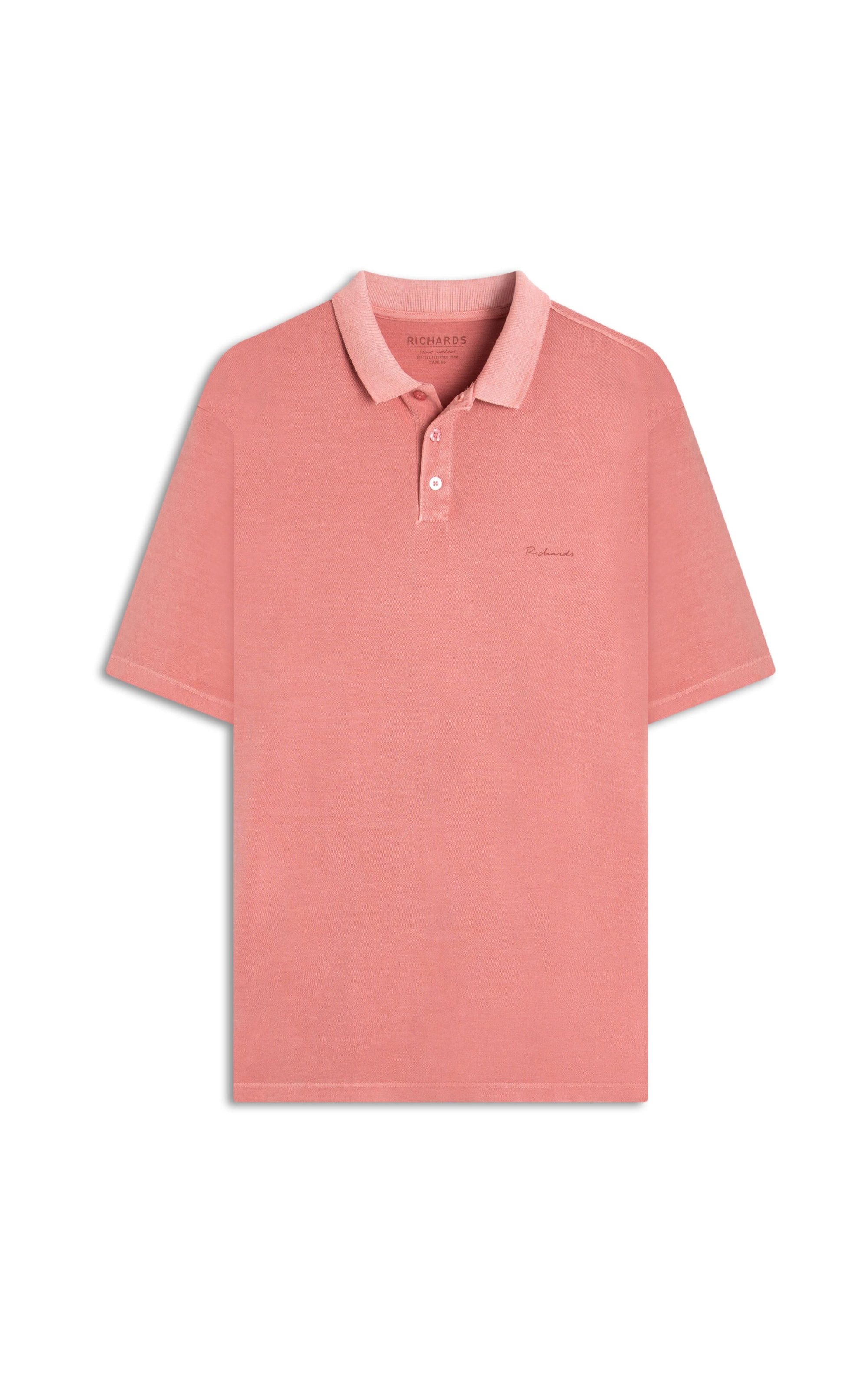 Polo Piquet Washed Goiaba