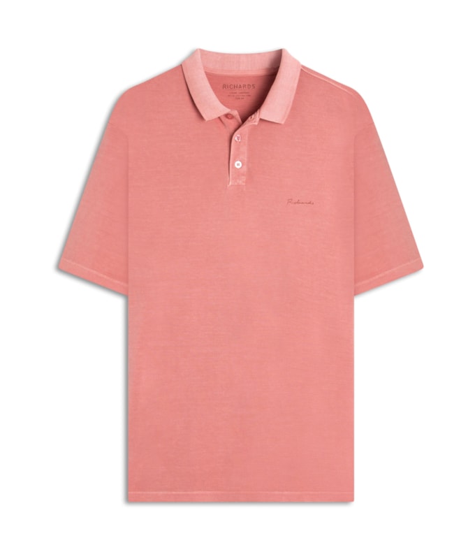 Polo Piquet Washed Goiaba