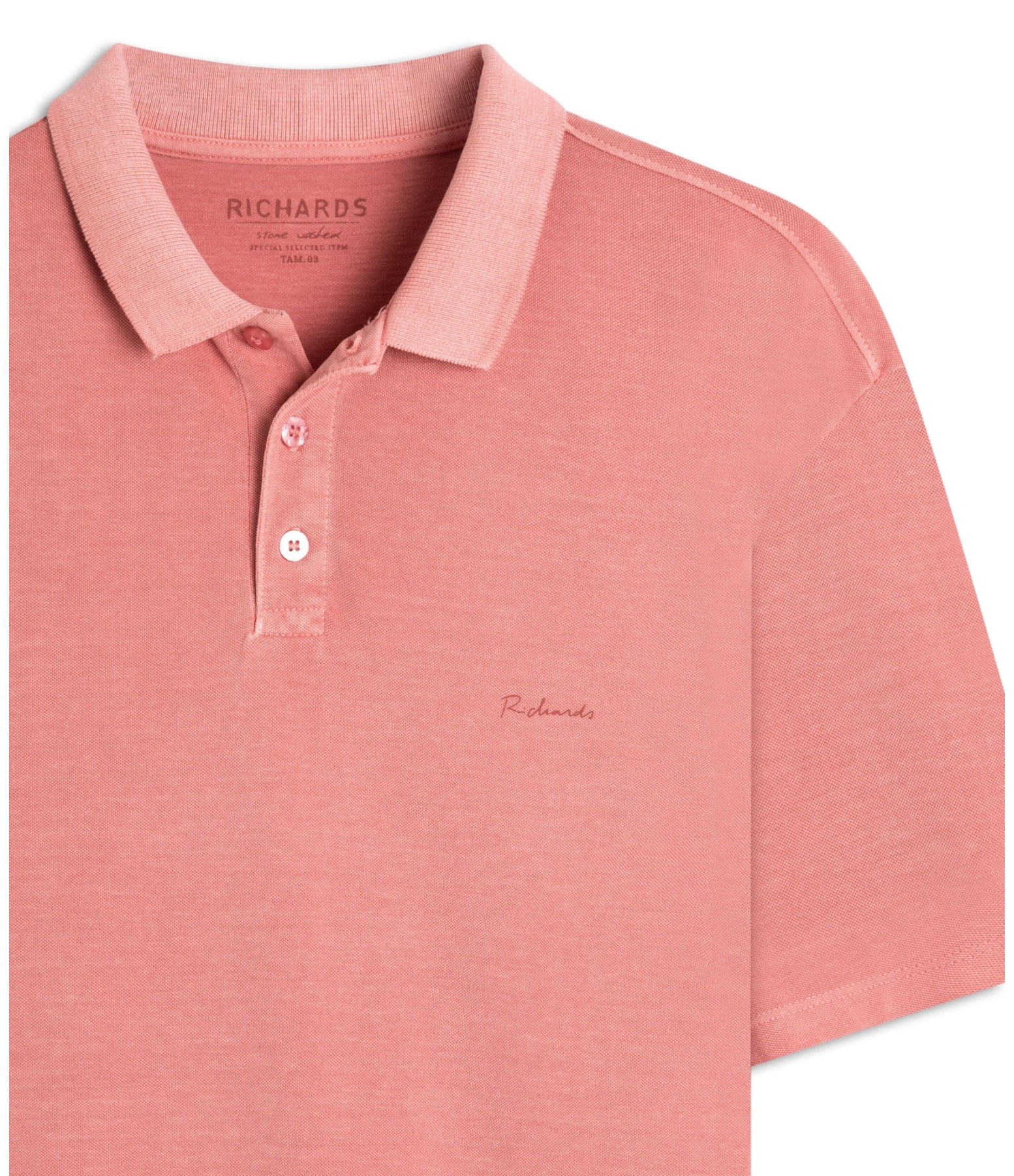 Polo Piquet Washed Goiaba