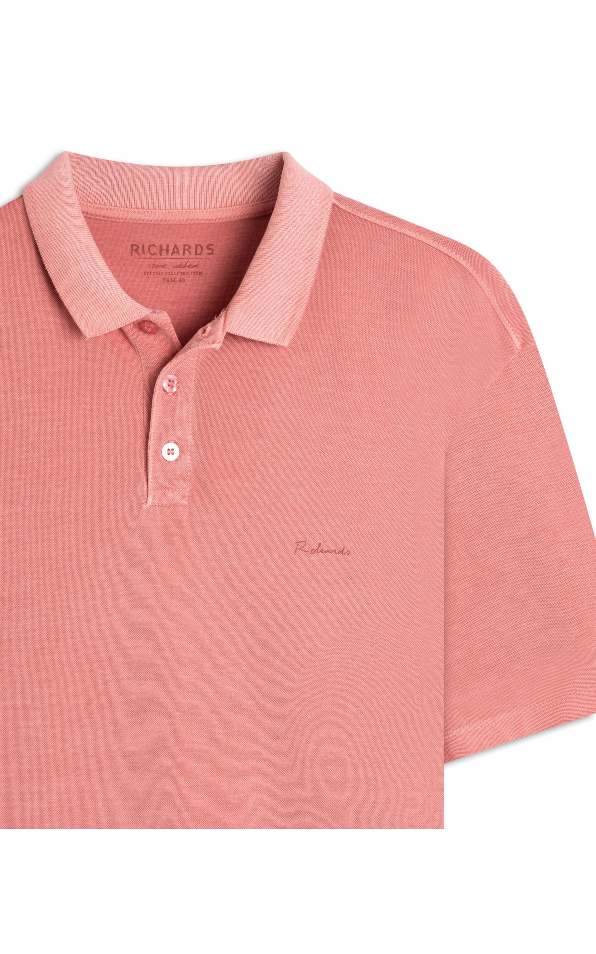 Polo Piquet Washed Goiaba