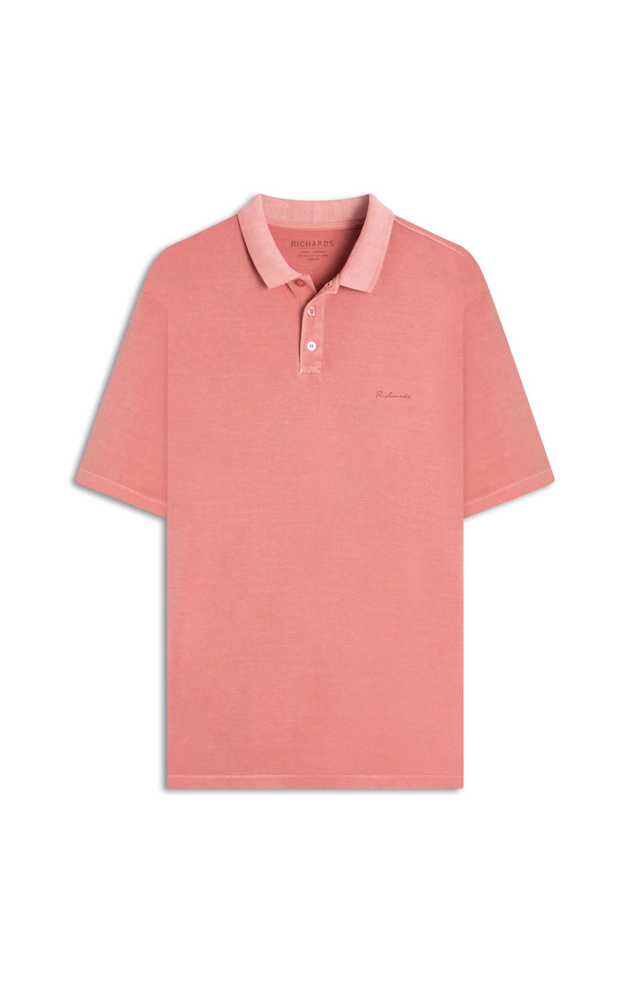 Polo Piquet Washed Goiaba