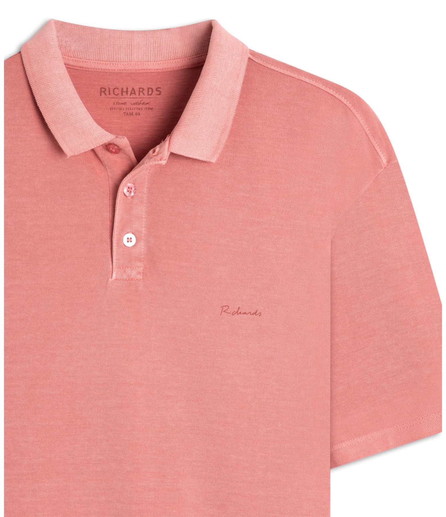 Polo Piquet Washed Goiaba