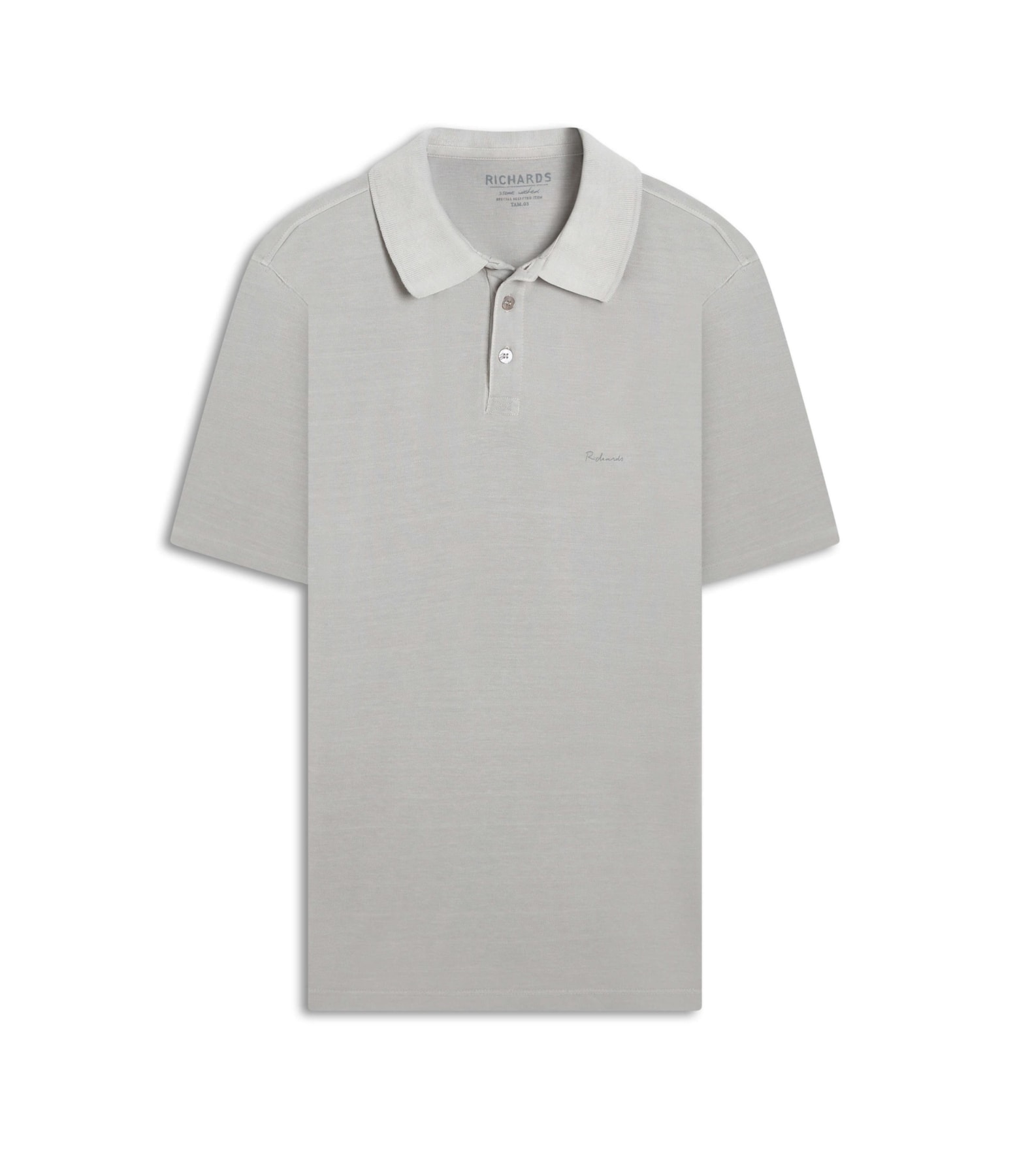 Polo Piquet Washed Prata