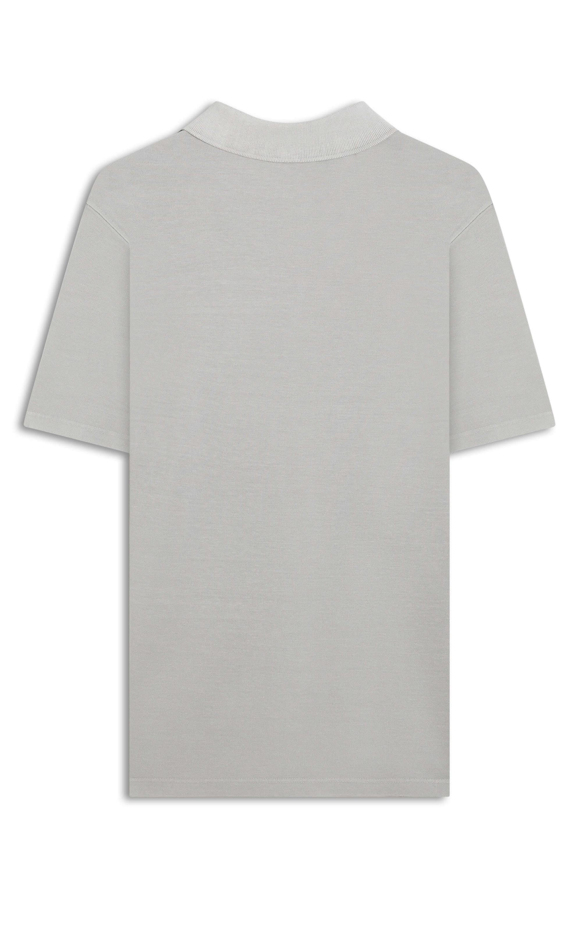 Polo Piquet Washed Prata