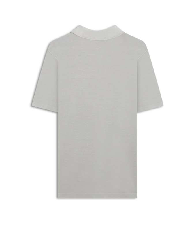 Polo Piquet Washed Prata