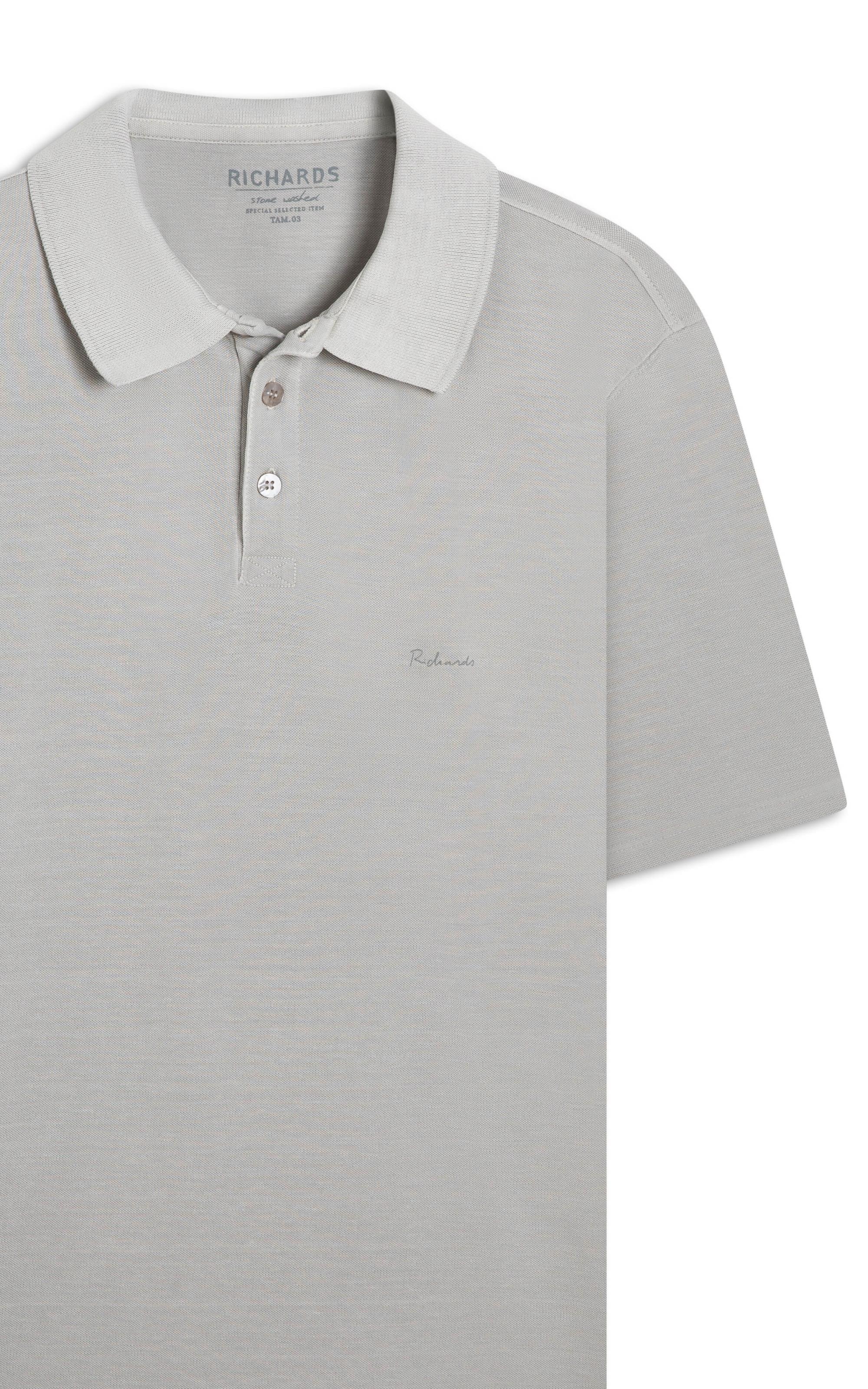 Polo Piquet Washed Prata