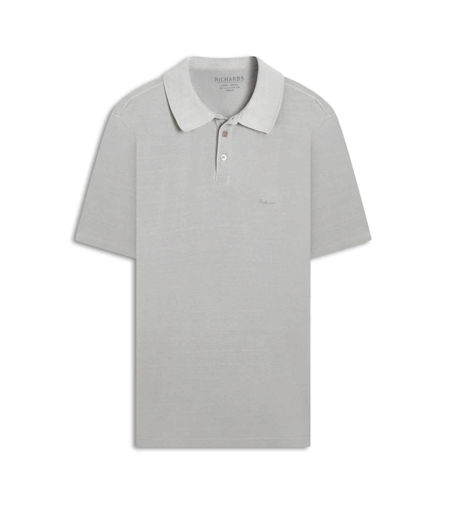 Polo Piquet Washed Prata