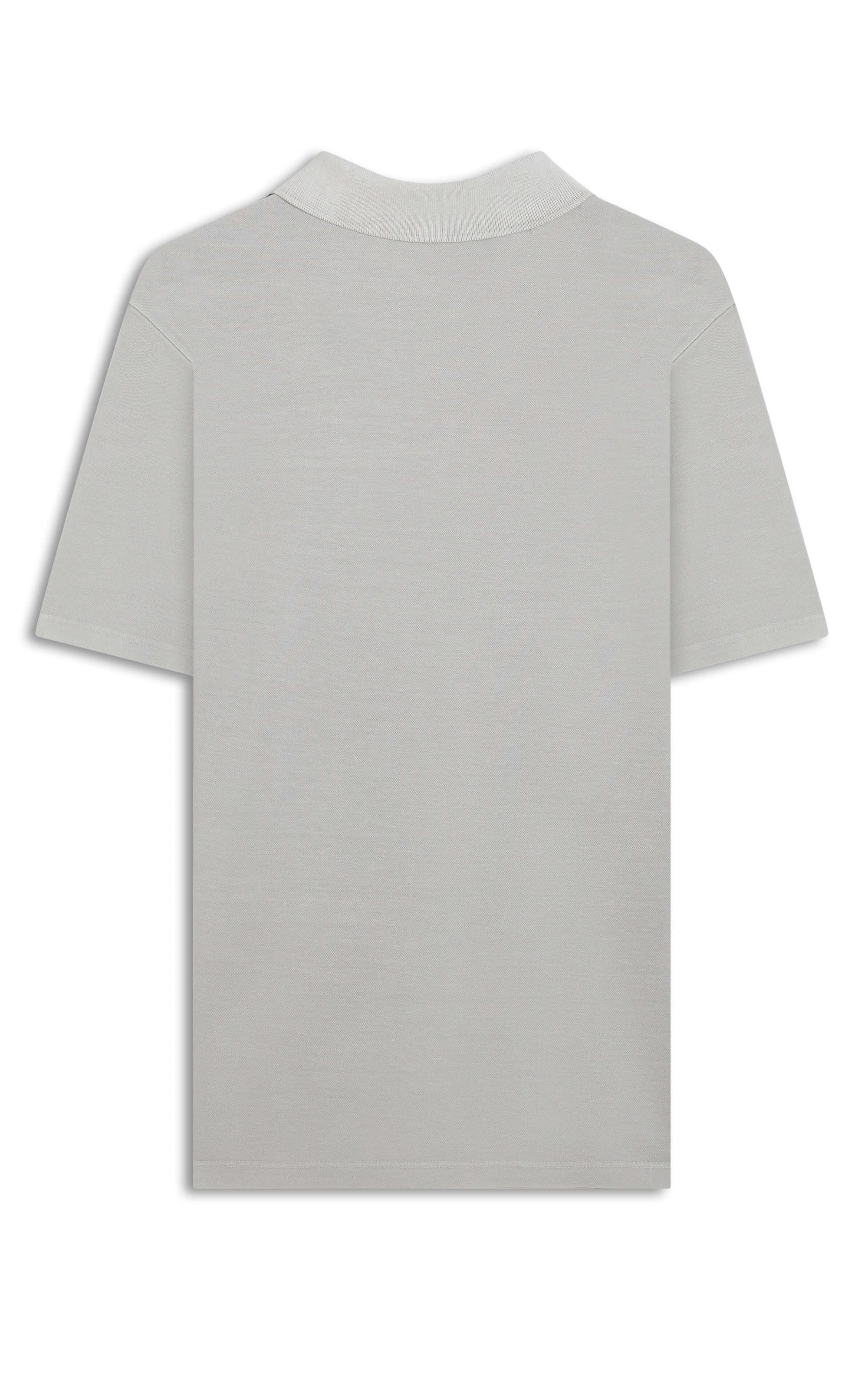 Polo Piquet Washed Prata