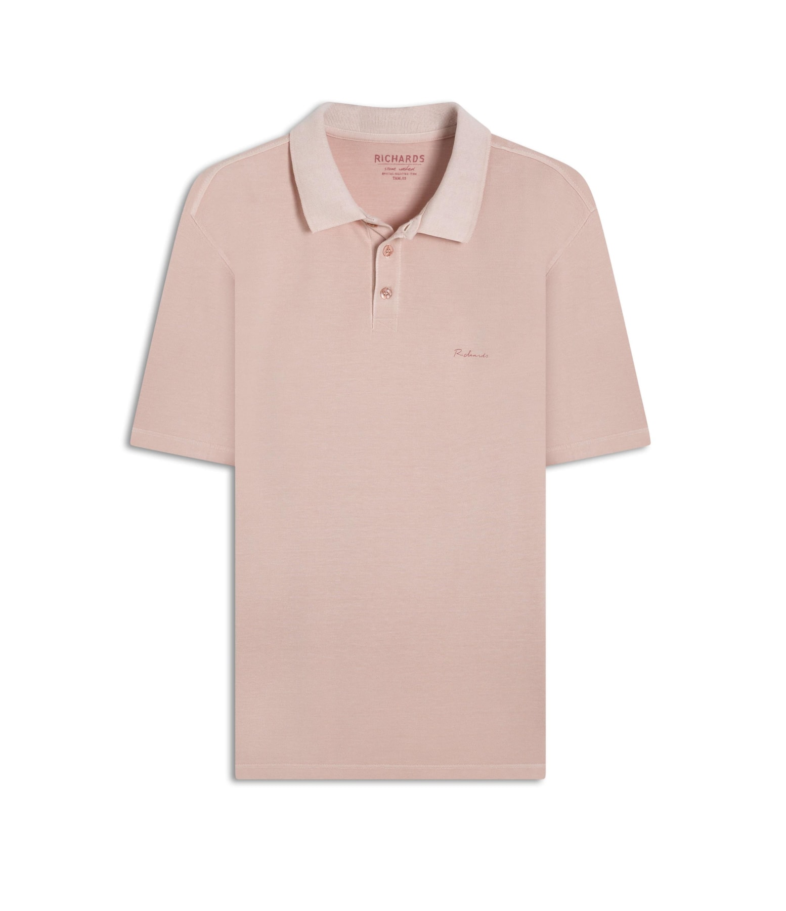 Polo Piquet Washed Rosa