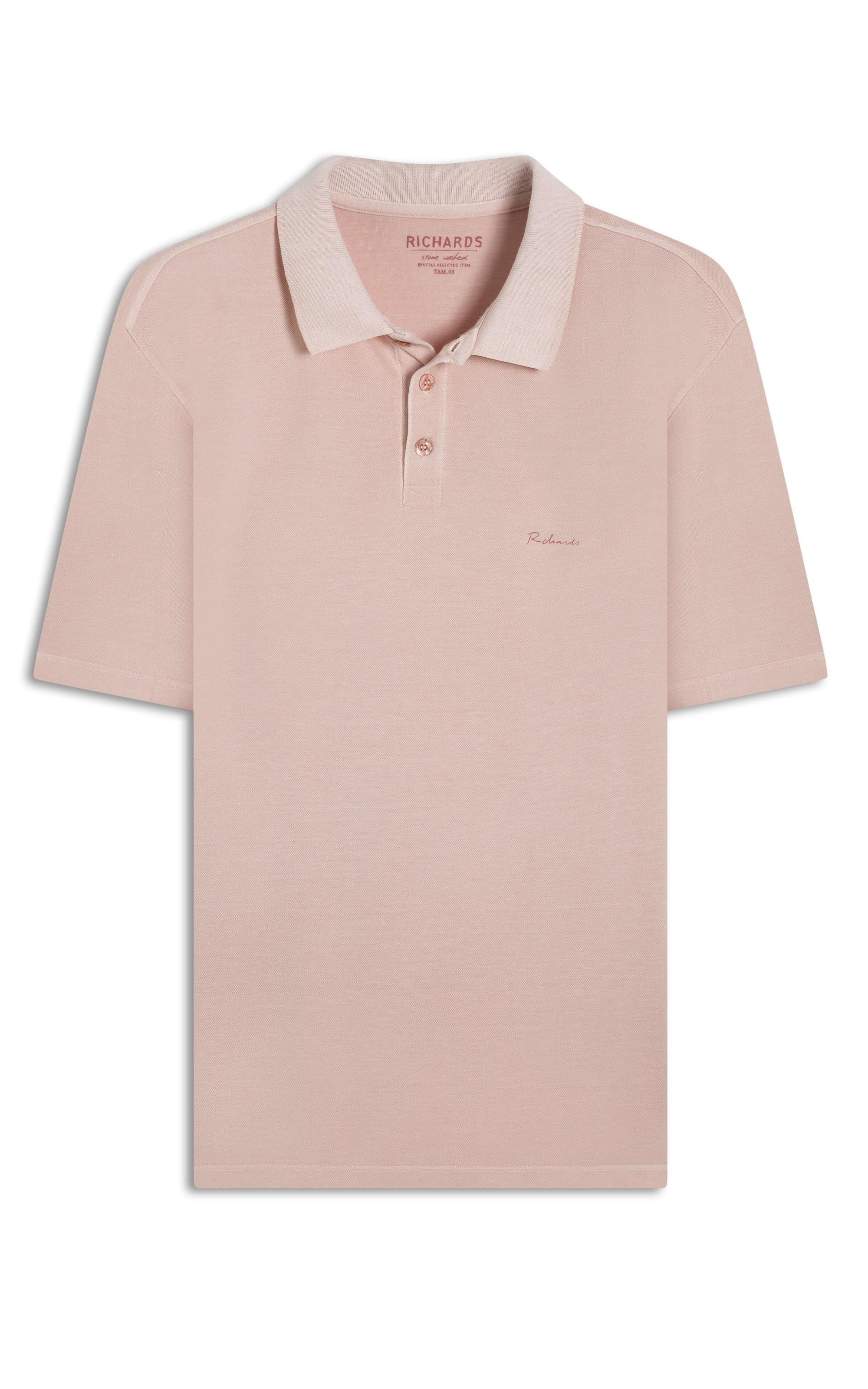 Polo Piquet Washed Rosa