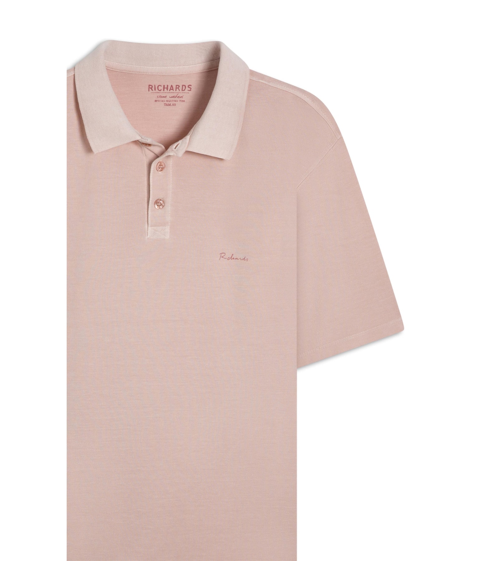 Polo Piquet Washed Rosa