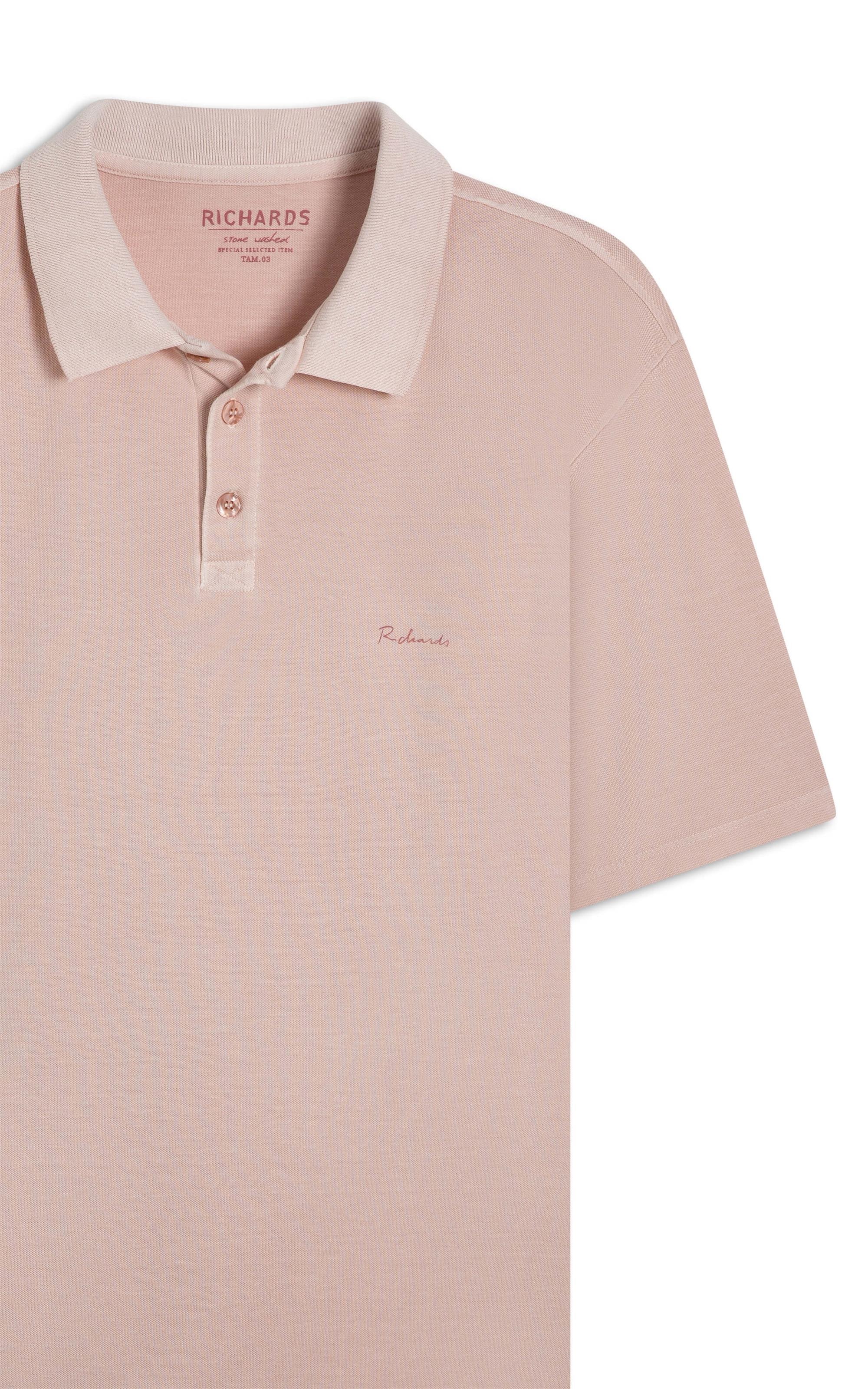 Polo Piquet Washed Rosa