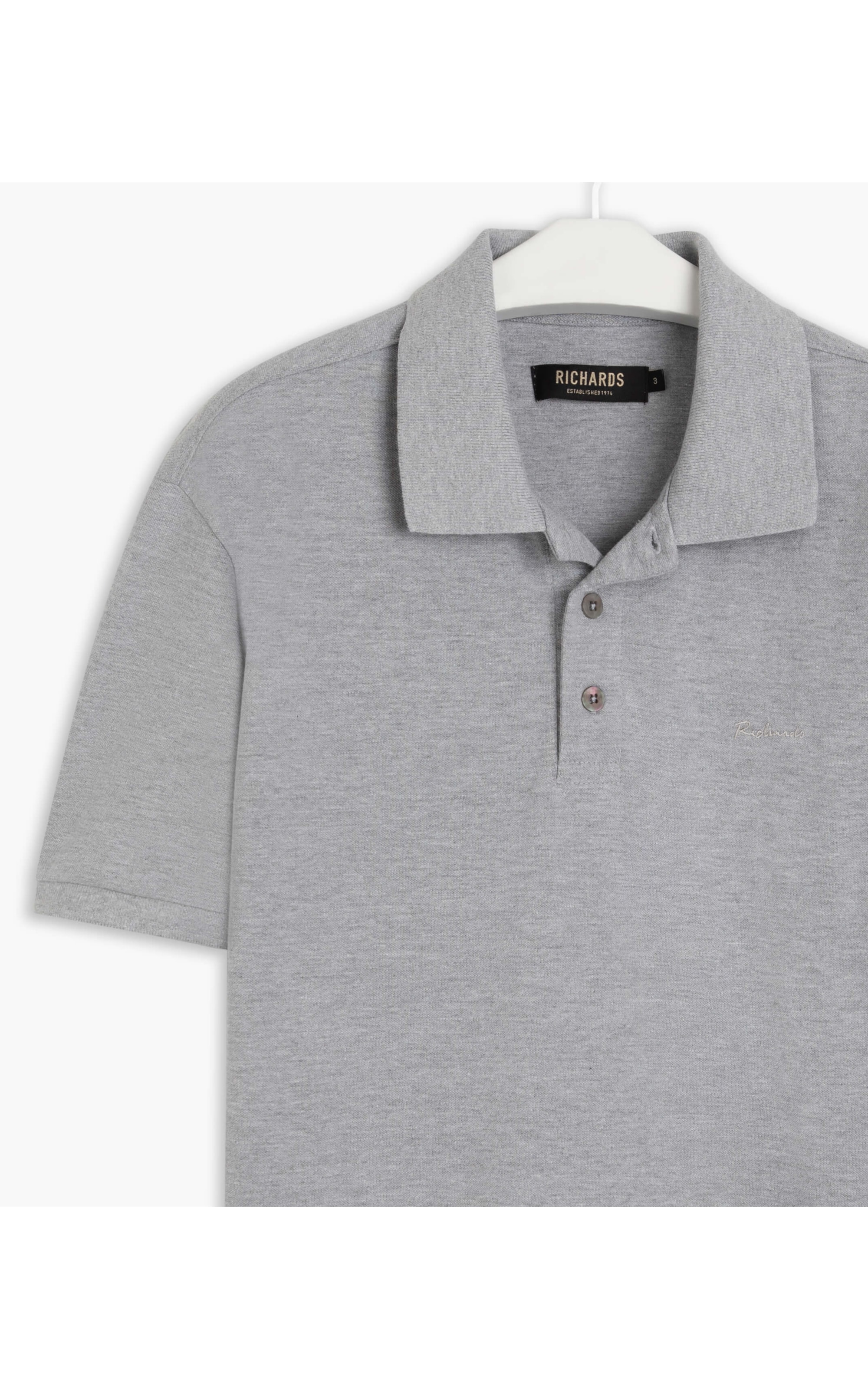 Polo Piquetmescla Lisa Mc Cinza Mescla