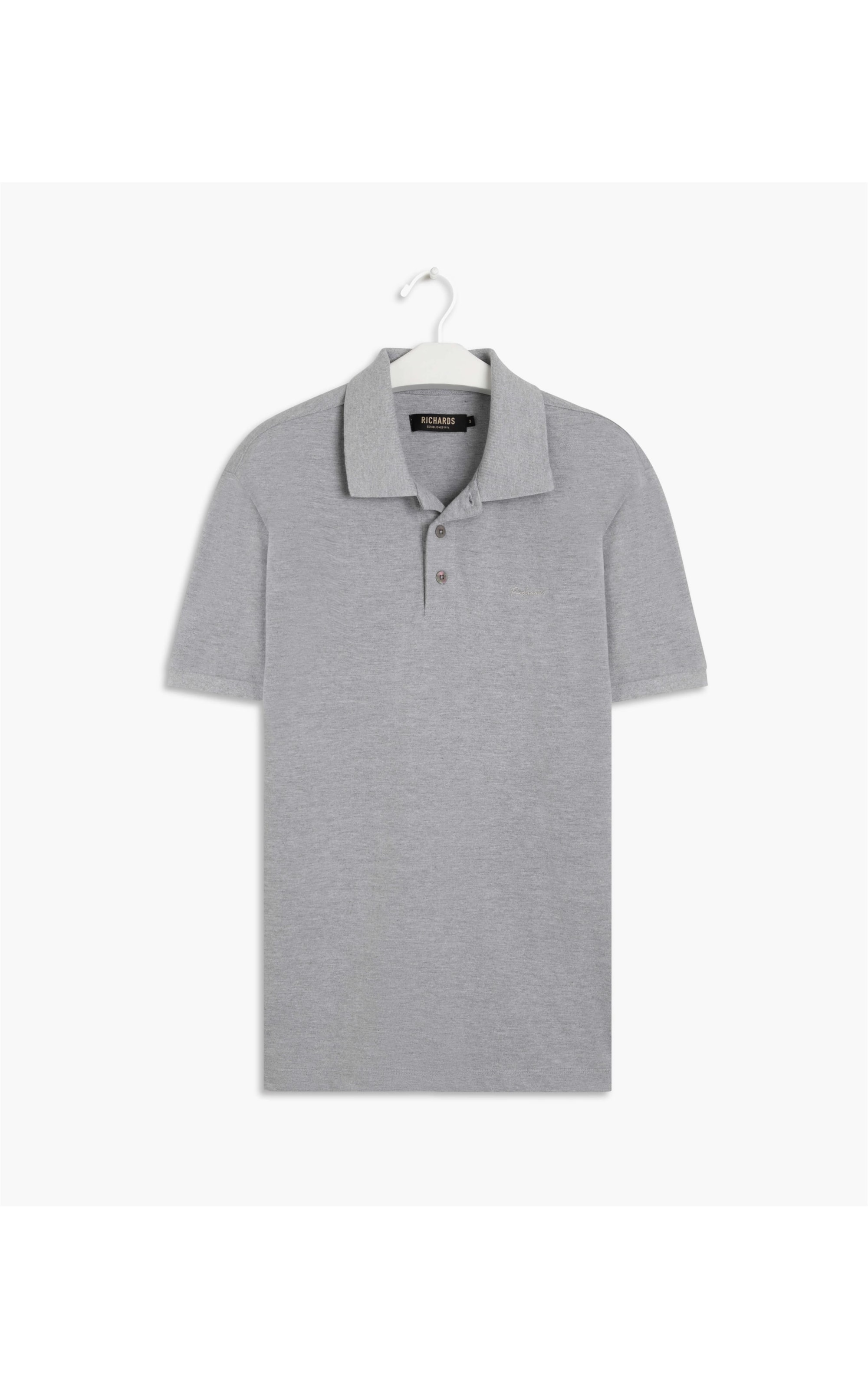 Polo Piquetmescla Lisa Mc Cinza Mescla