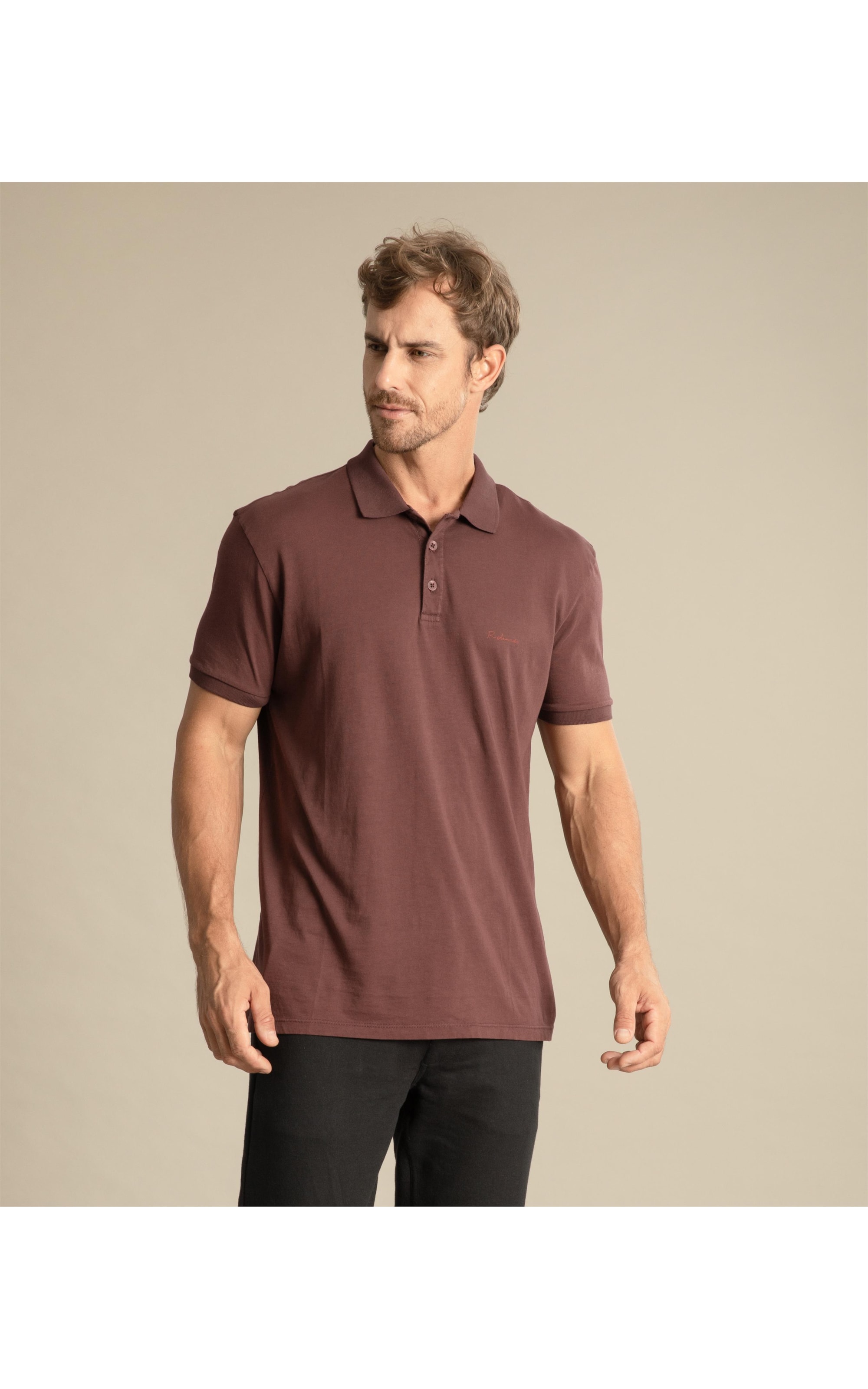 Polo Premium Pima Mc Bordeaux