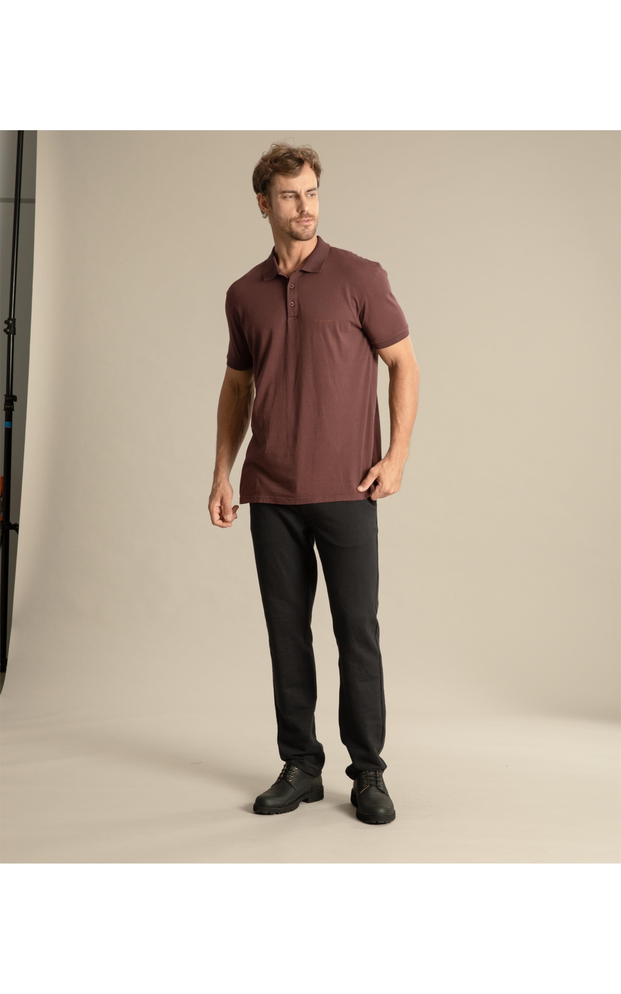Polo Premium Pima Mc Bordeaux