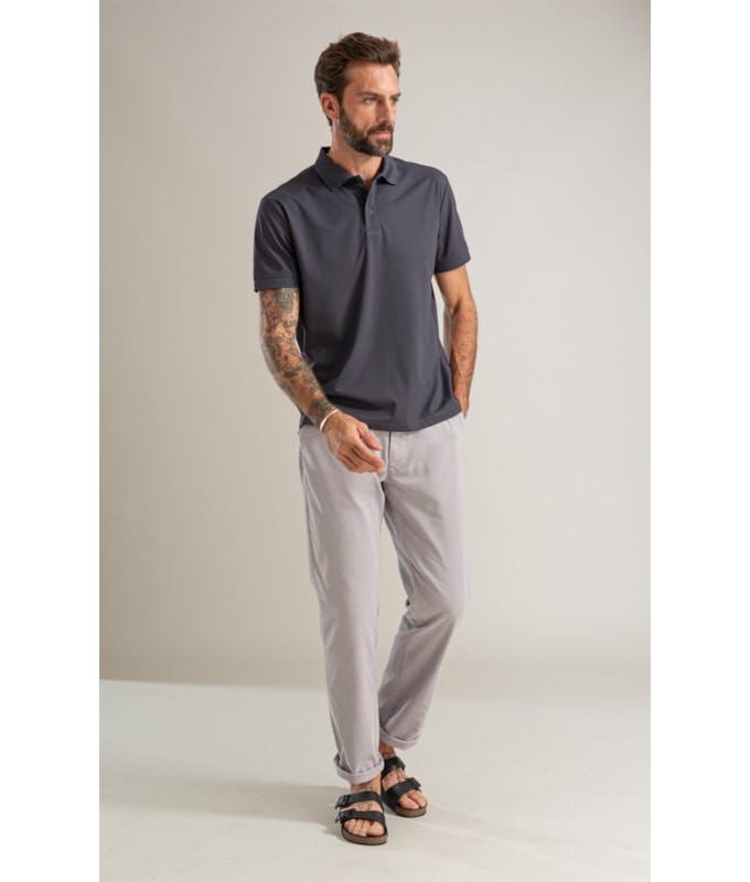 Polo Rch Tech Mc Basic Fit Grafite