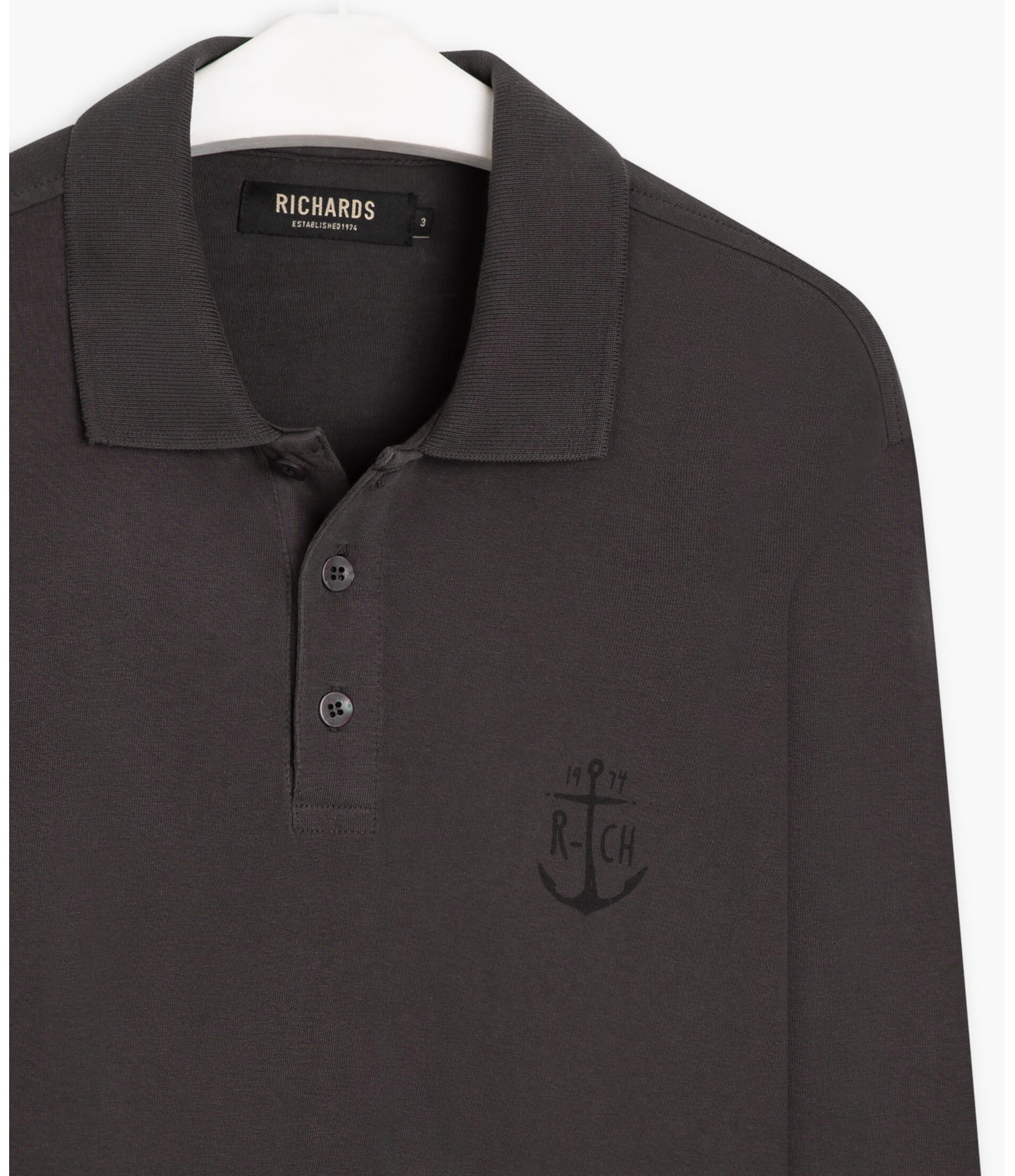 Polo Rubgy Ml Ancora Gd Grafite