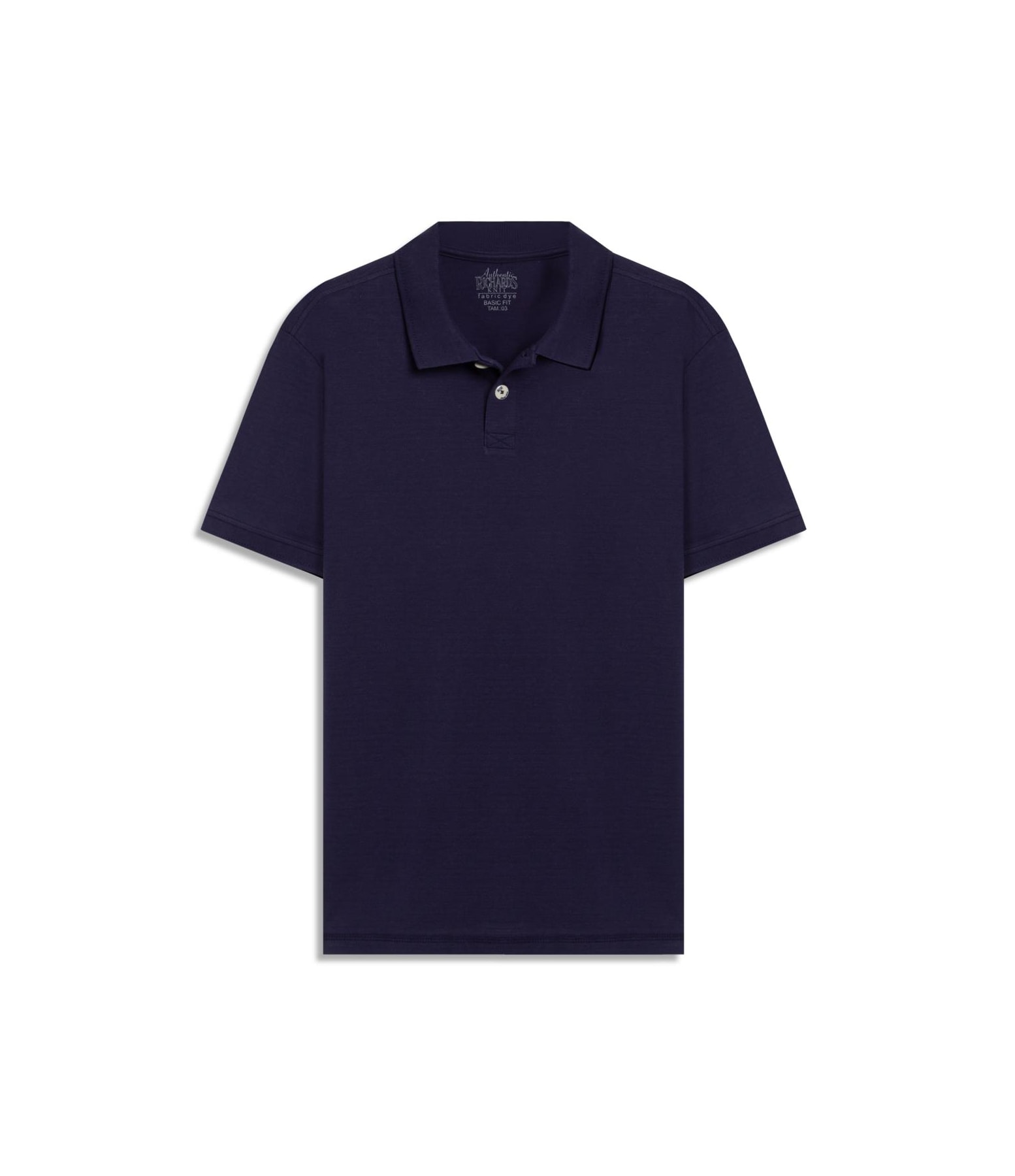 Polo Textura Mock Dark Navy